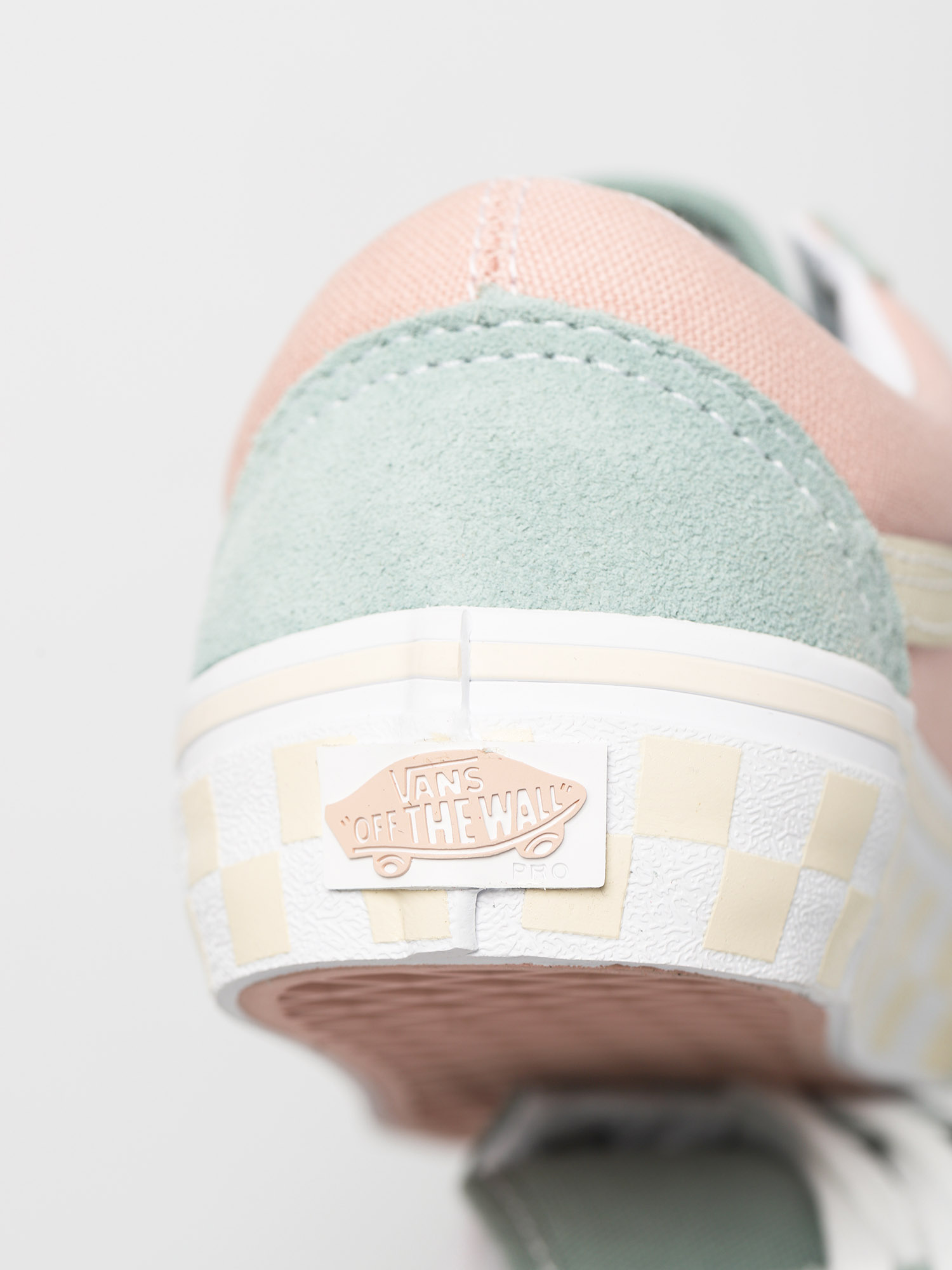 Blue Peach Vans Vans Old Skool Pro Shoes Blue (washout/peach/blue)