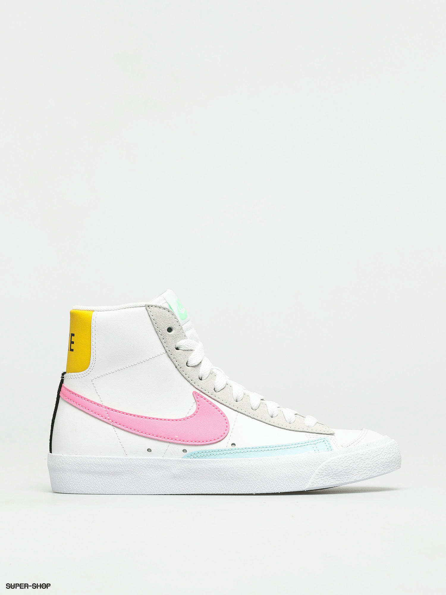 nike blazer white pink glow