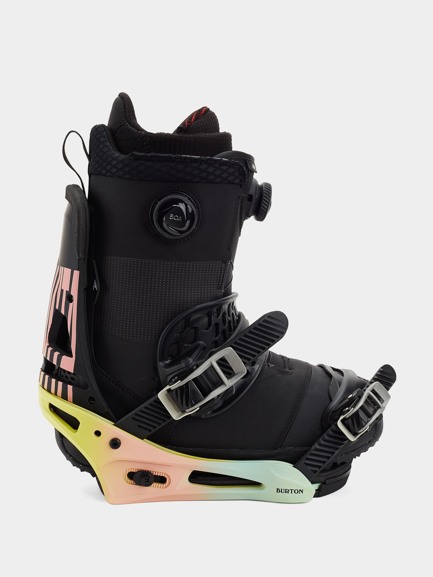 Herren Burton Malavita Snowboardbindung (pink/yellow/blue)