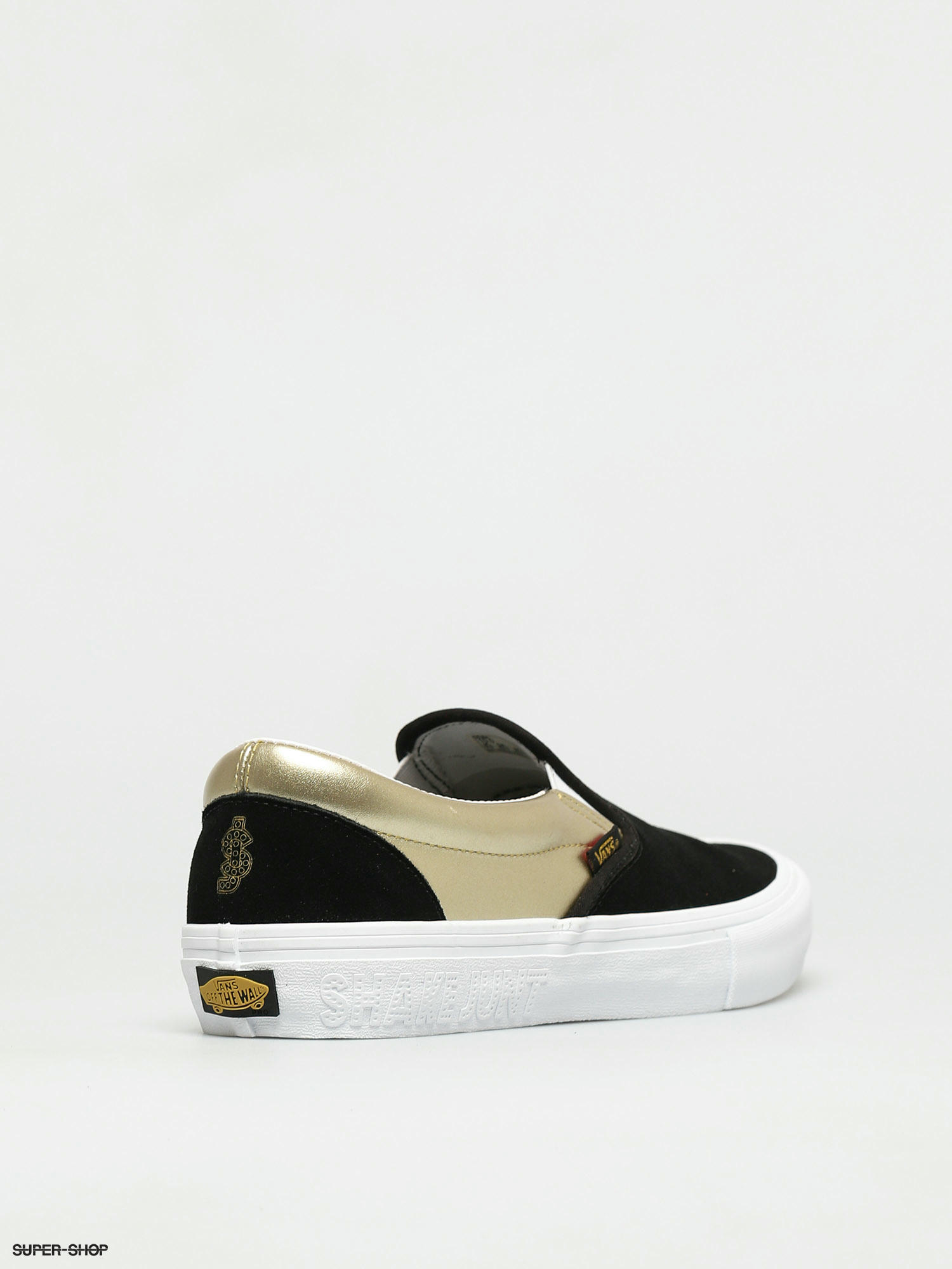 vans shoes black and gold