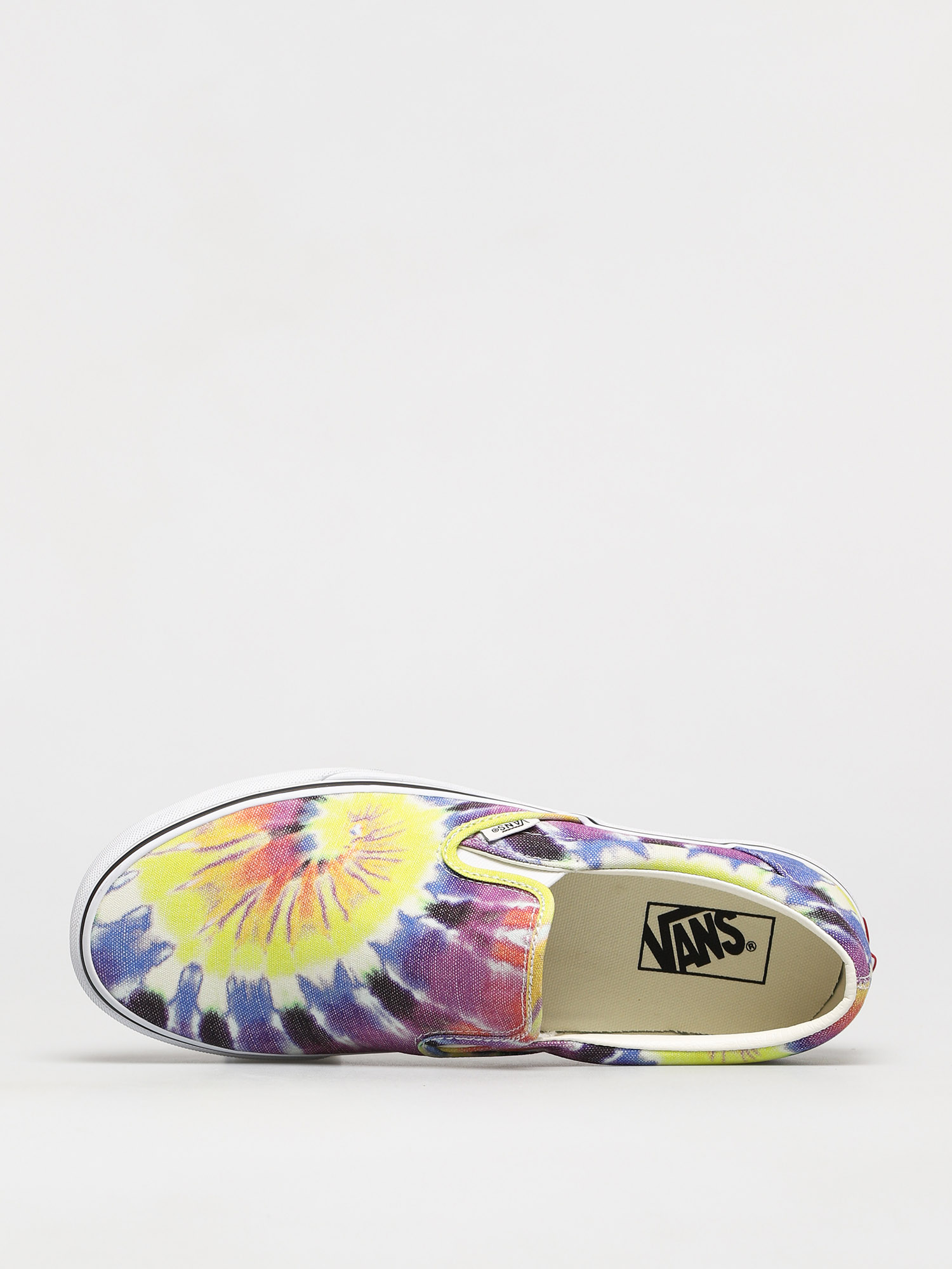 Vans Classic Slip On Shoes (washed/tie dye/true wht)