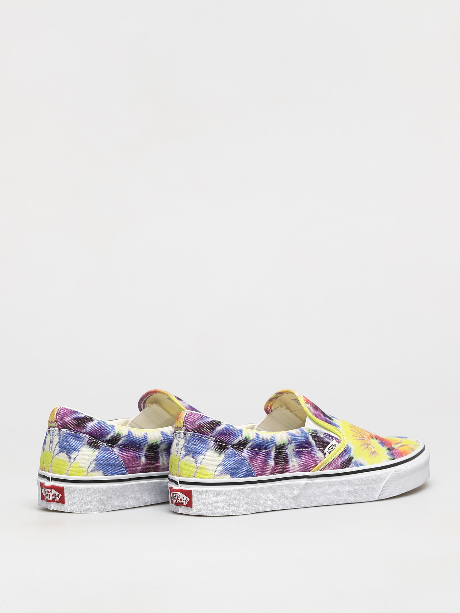 Vans Classic Slip On Shoes (washed/tie dye/true wht)