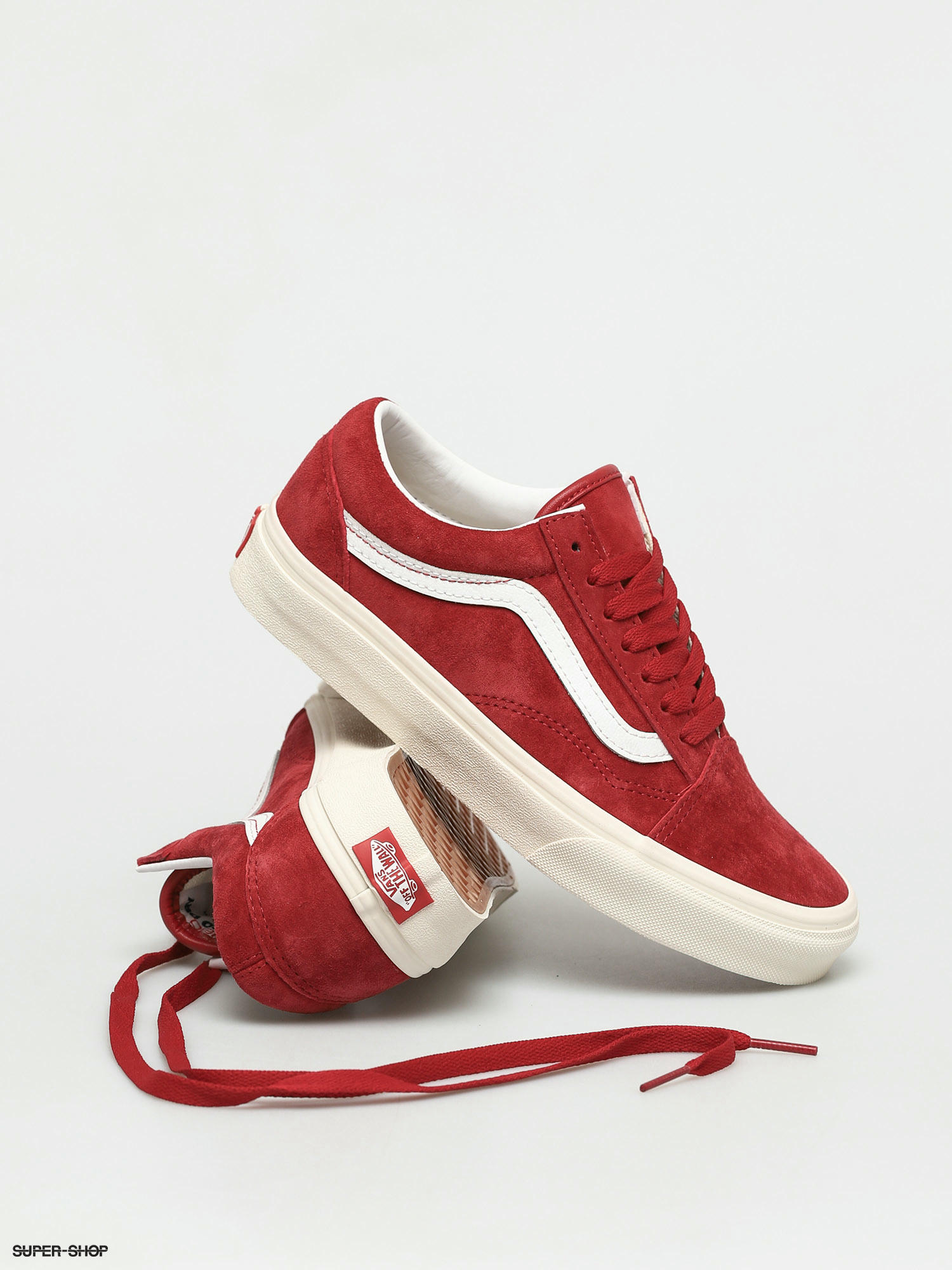 vans old skool pig suede red