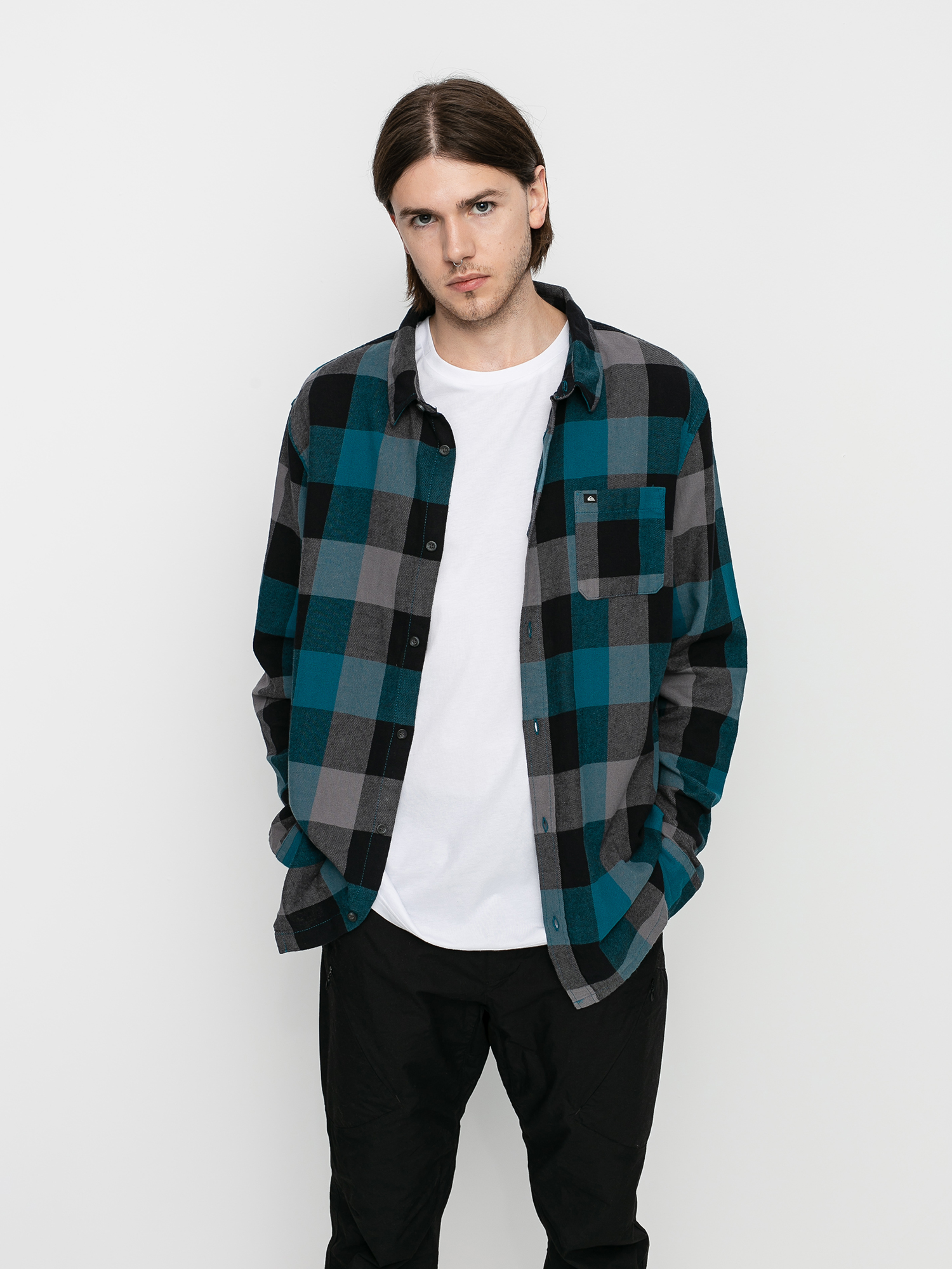blue flannel jacket
