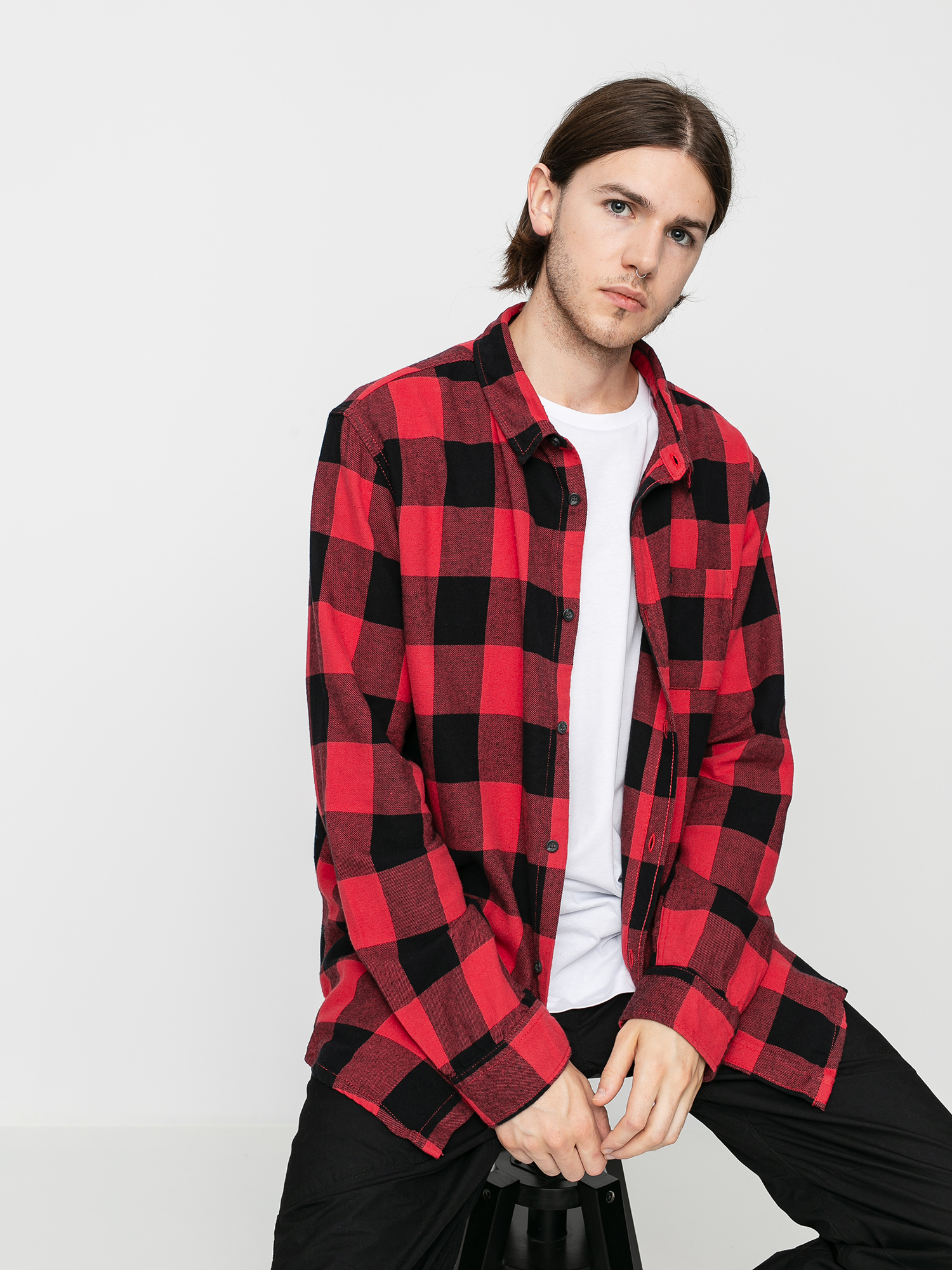 Quiksilver Motherfly Flannel Shirt (americas red motherfly)