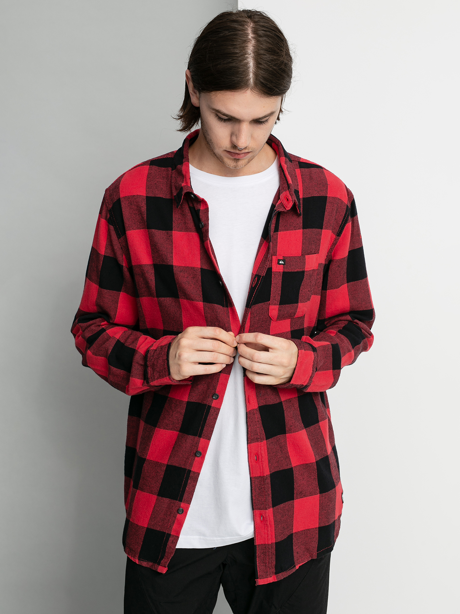 Quiksilver Motherfly Flannel Shirt (americas red motherfly)