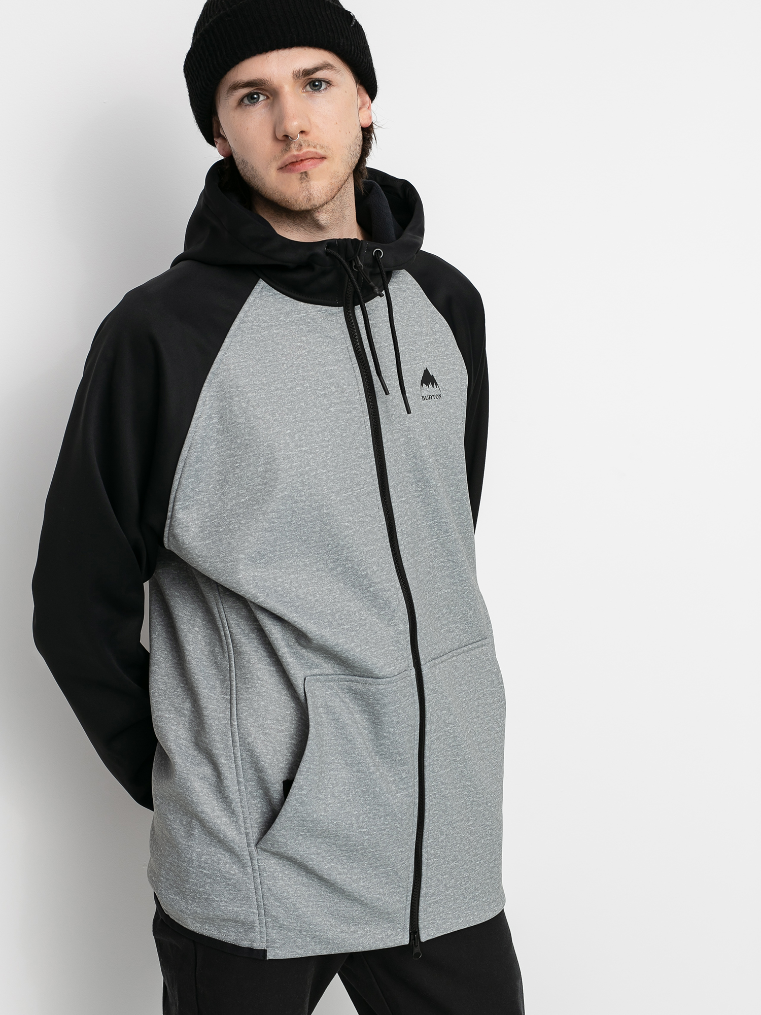 Herren Burton Crown Weatherproof ZHD Aktives sweatshirt (gray heather/true black)