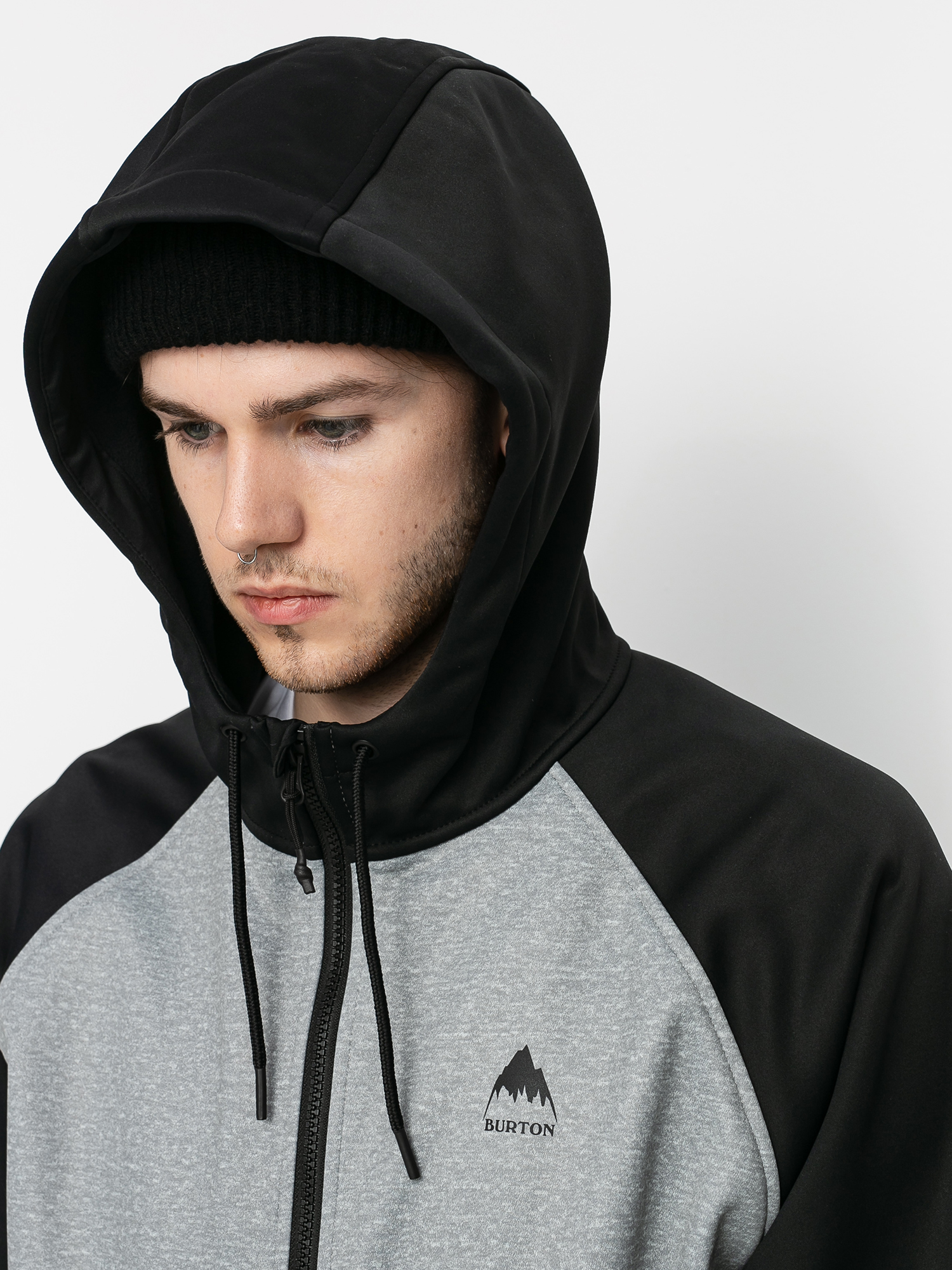 Herren Burton Crown Weatherproof ZHD Aktives sweatshirt (gray heather/true black)