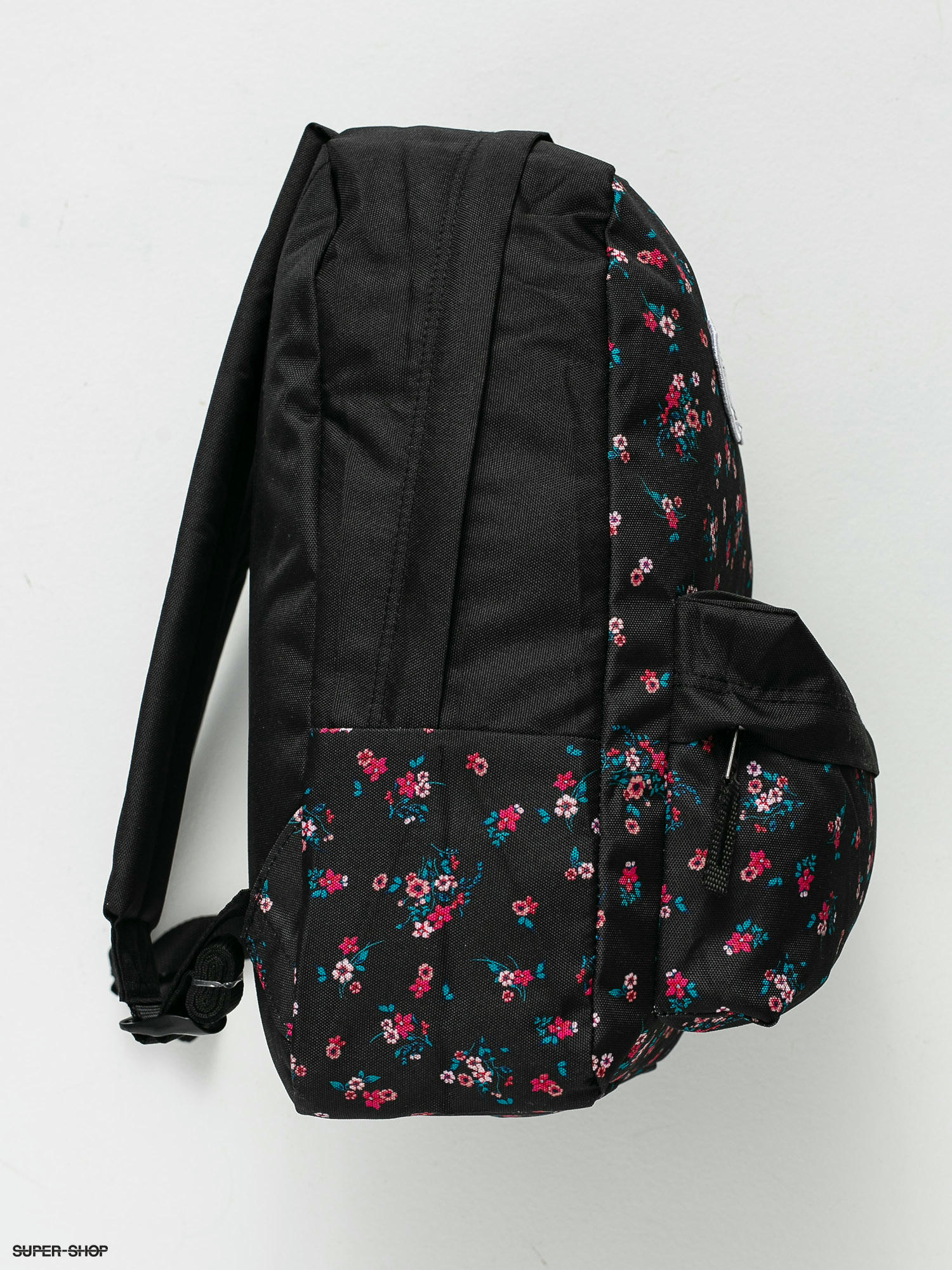 vans realm backpack black floral