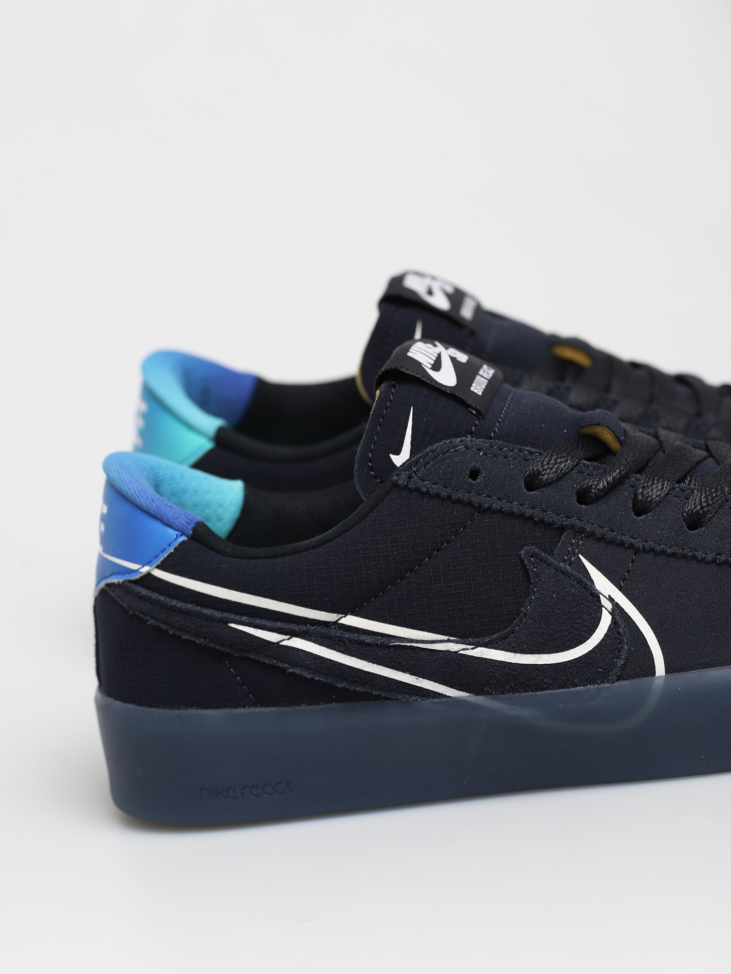 Nike SB Bruin React T Schuhe (dark obsidian/white hyper jade)