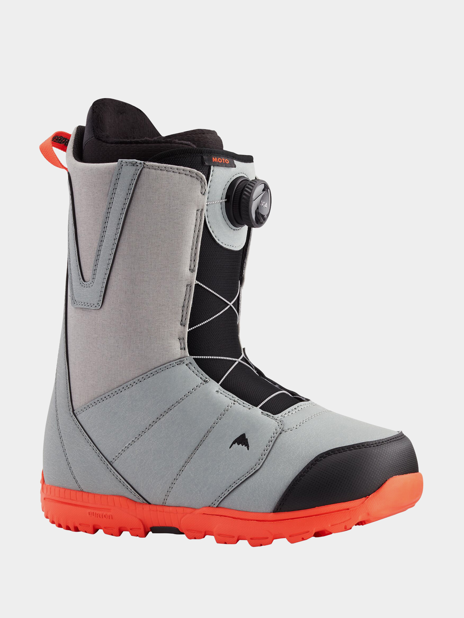 Mens Burton Moto Boa Snowboard boots (gray/red)