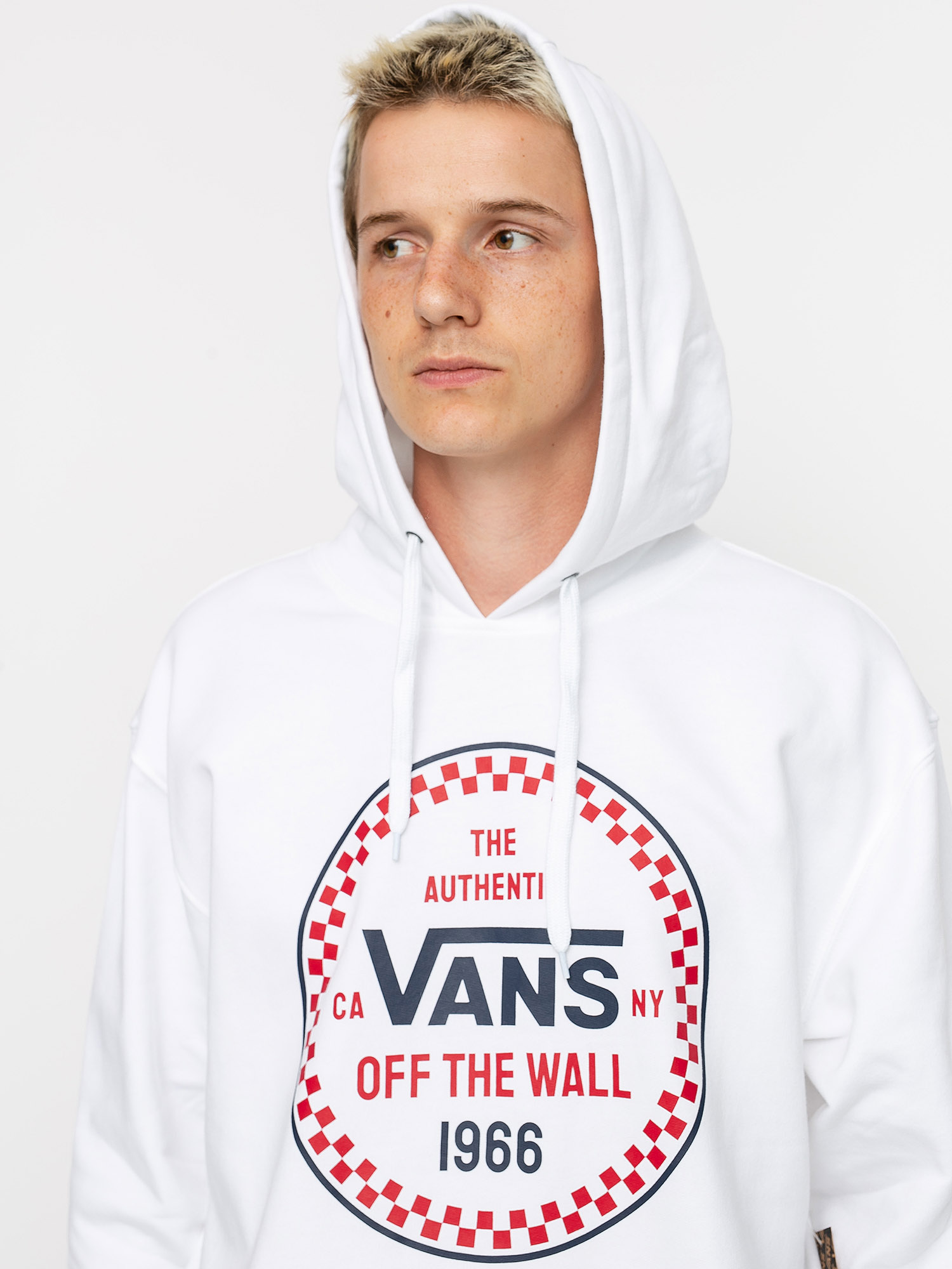 vans hoodie checkered sleeves