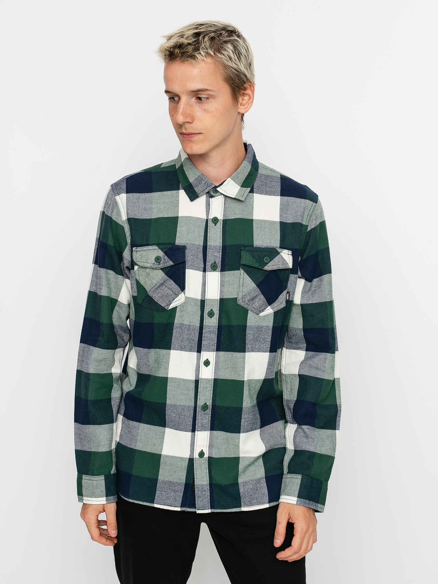 Vans Box Flannel Shirt (pine needle/dress blues)