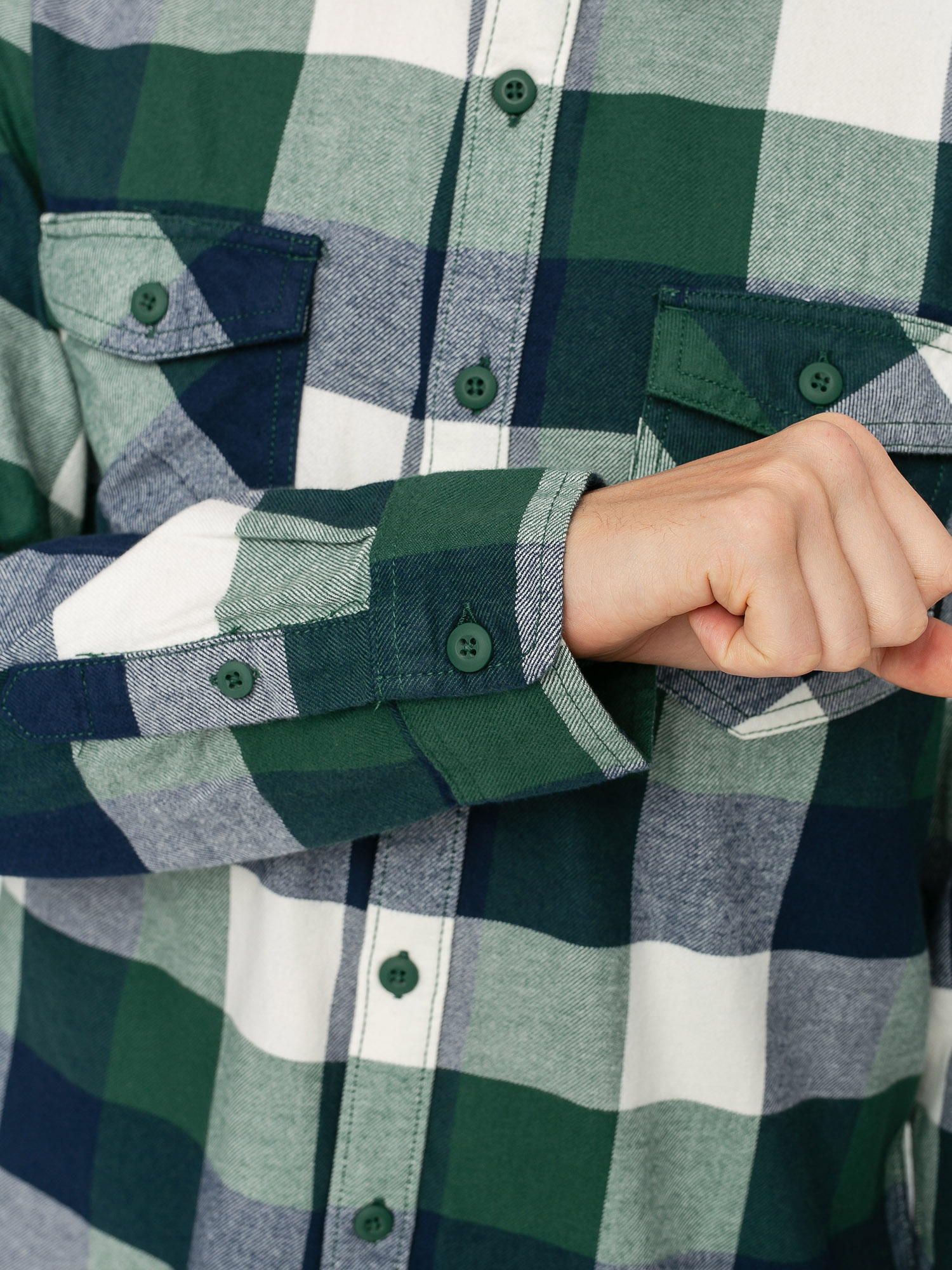 Vans Box Flannel Shirt (pine needle/dress blues)