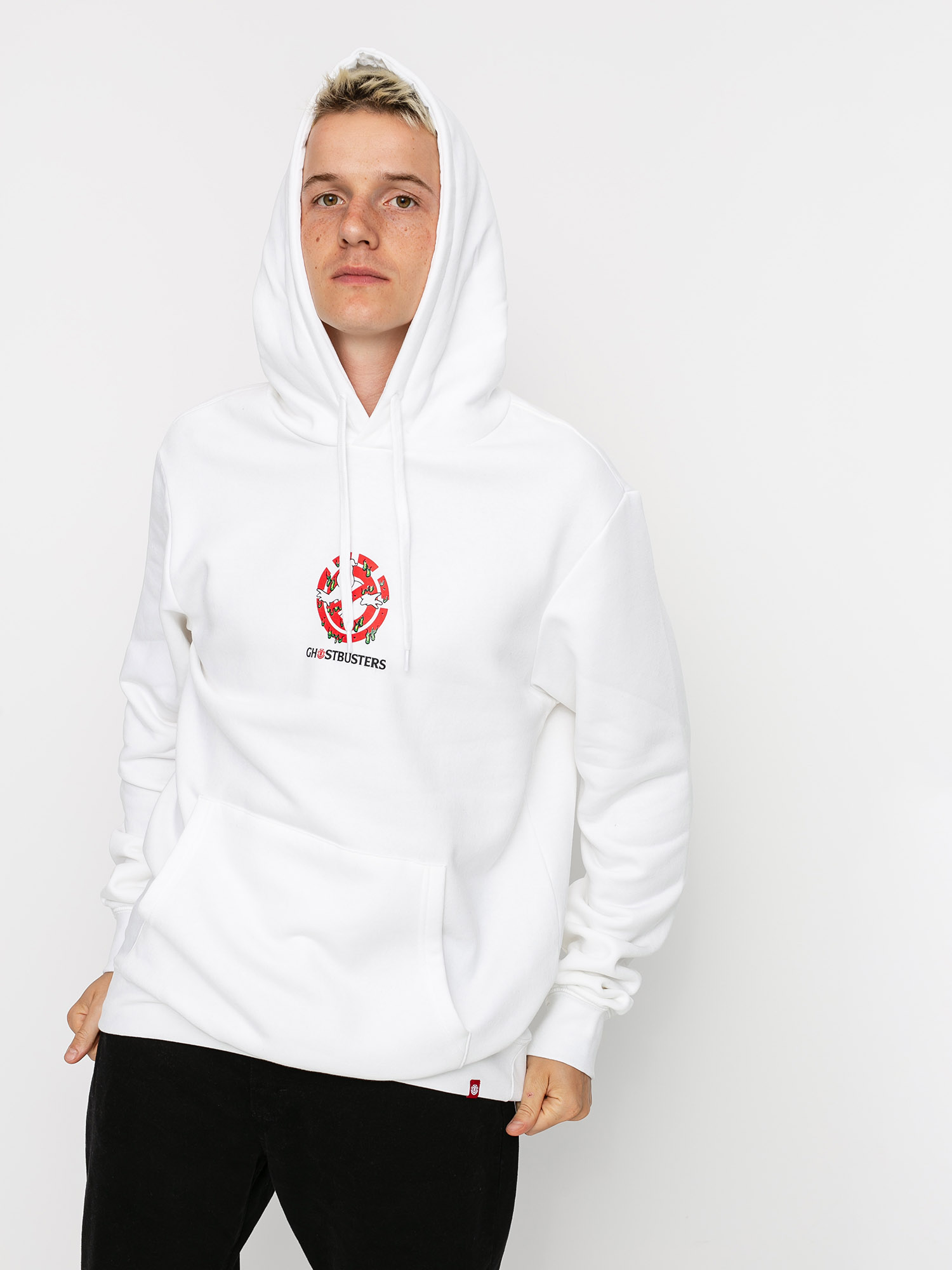 element white hoodie