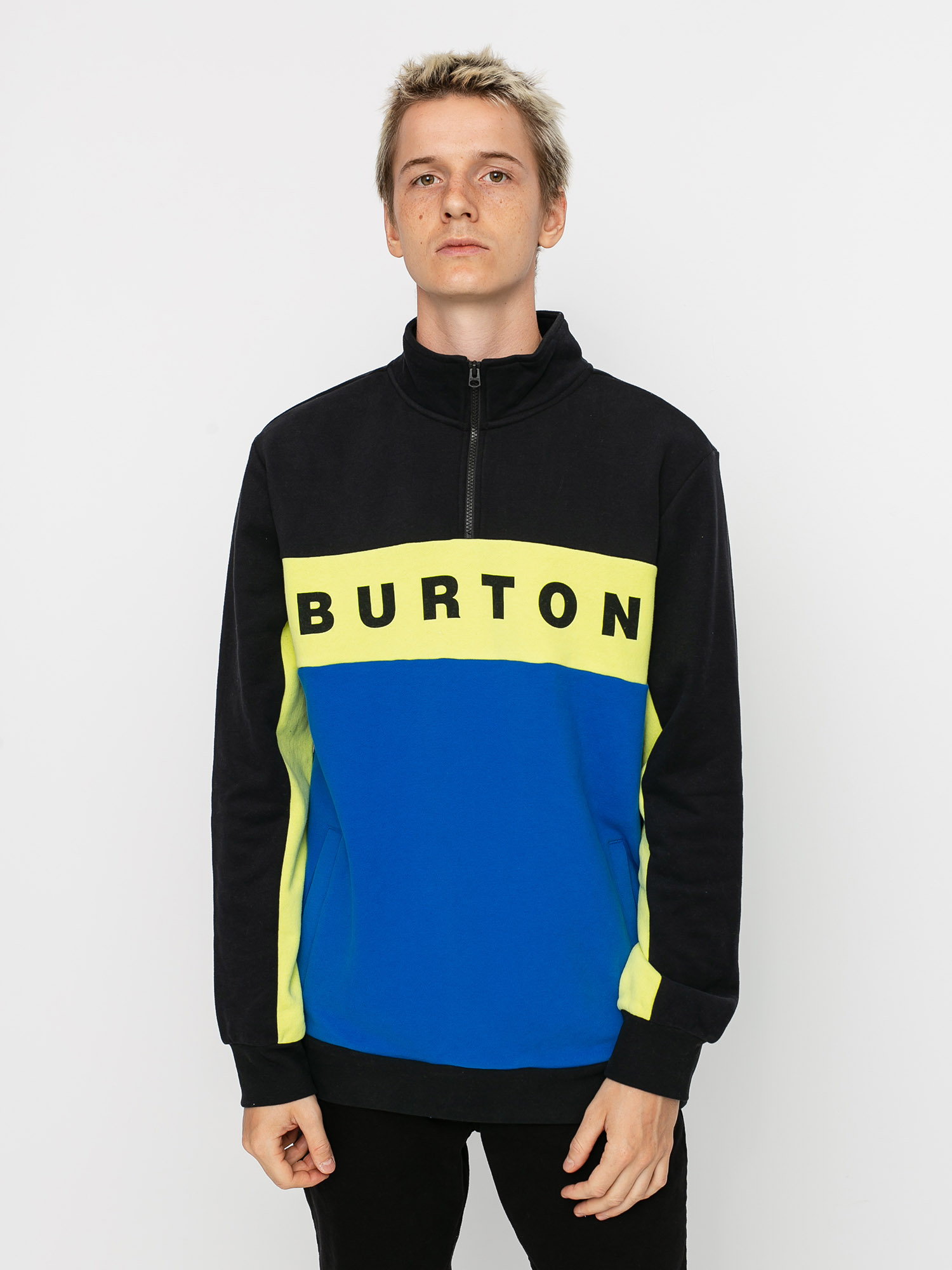 quarter zip sweatshirt black