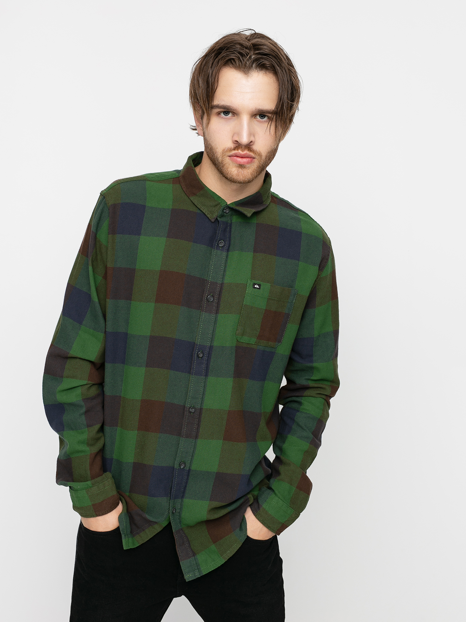 Quiksilver Motherfly Flannel Shirt (greener pasture motherfly)