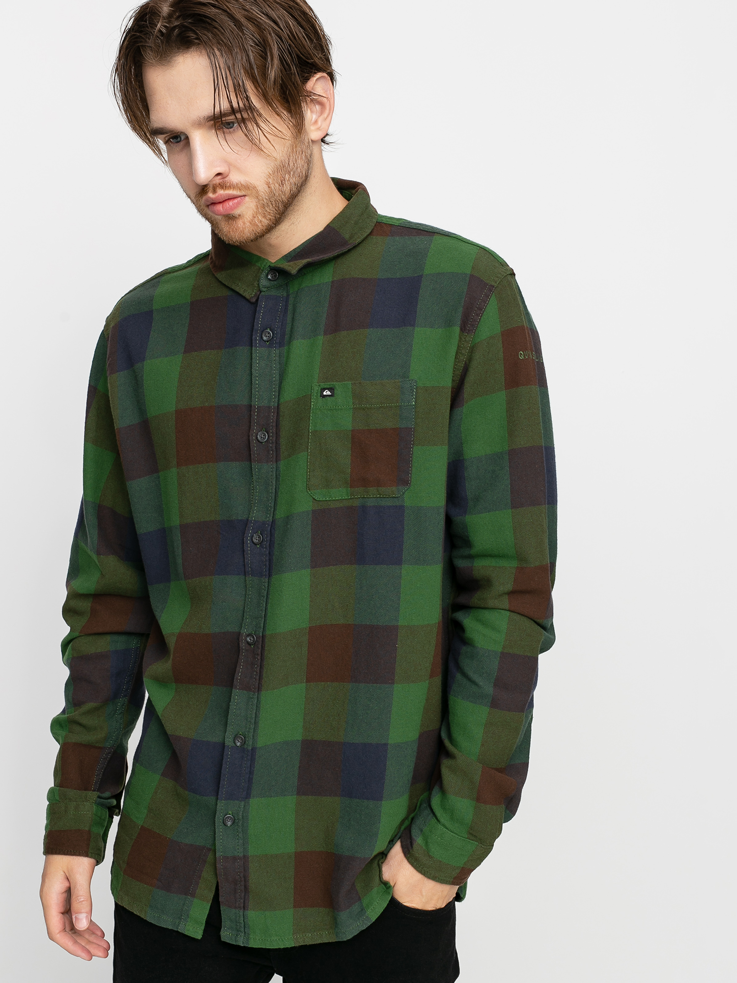Quiksilver Motherfly Flannel Shirt (greener pasture motherfly)
