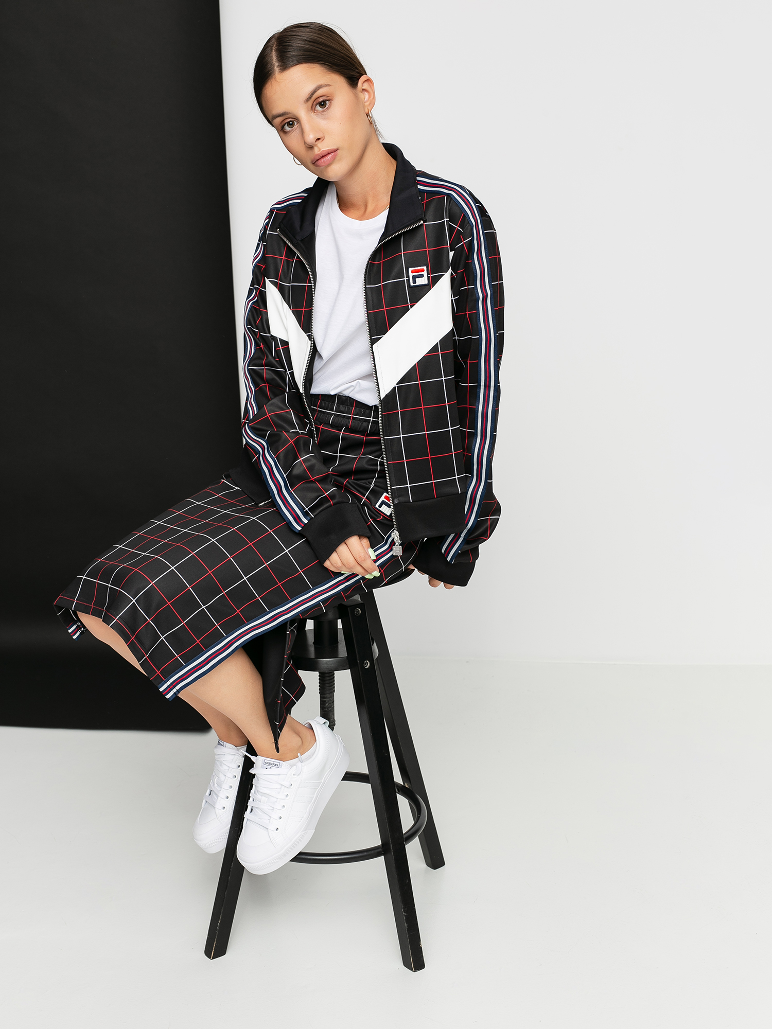 Fila Winta Sweatshirt Wmn (black check allover/blanc de blanc)