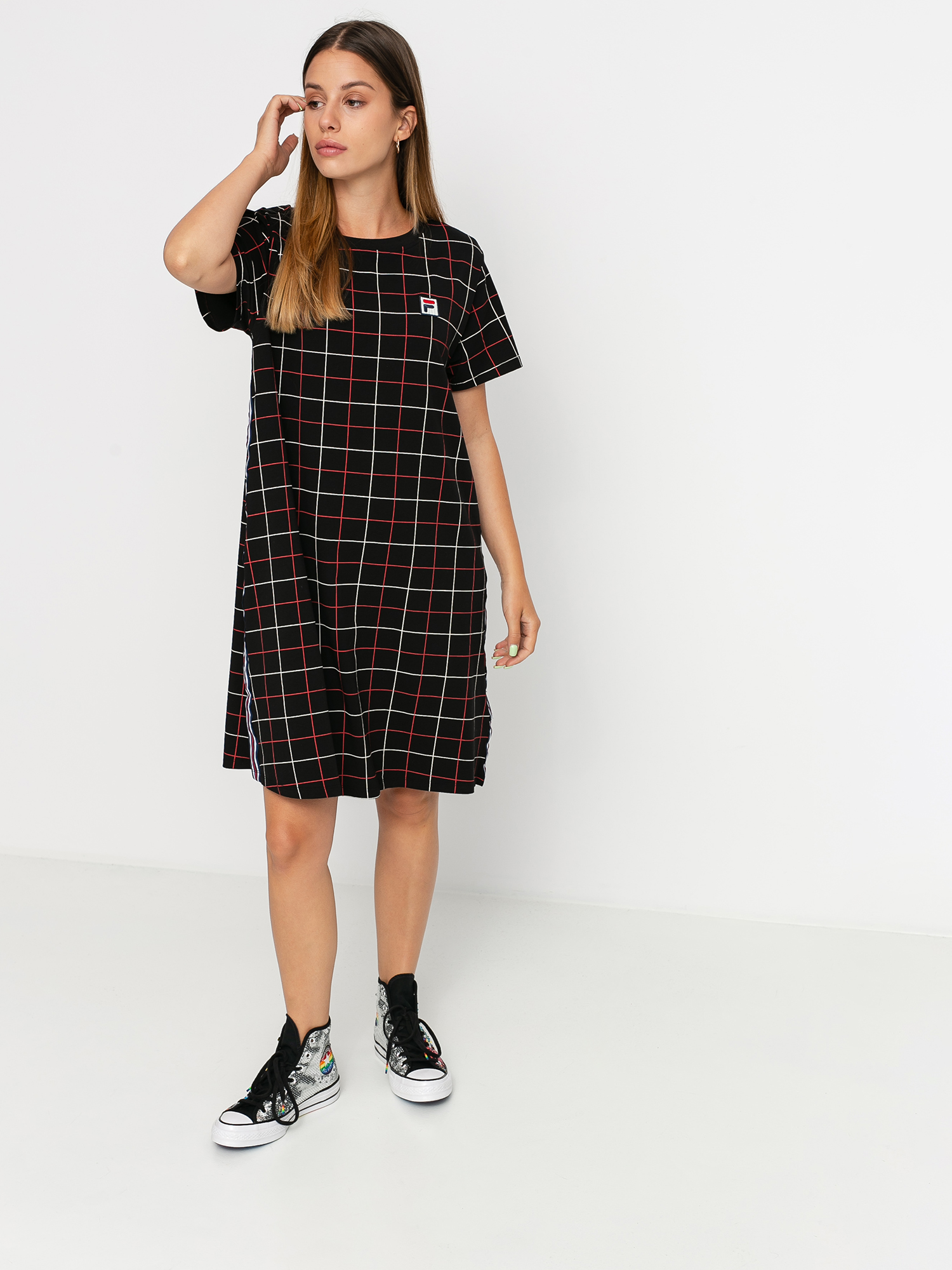 Fila Winona Dress Wmn (black check allover)