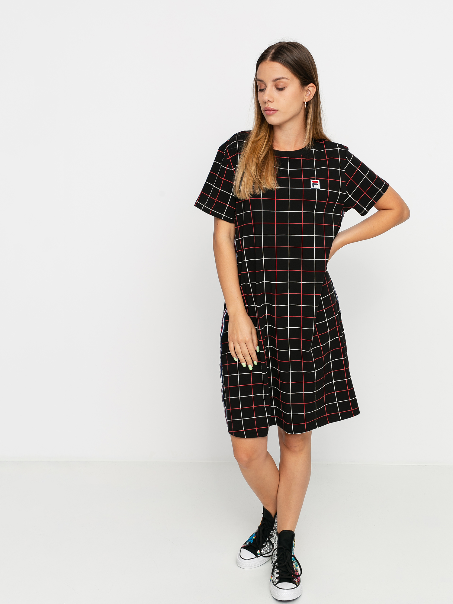 Fila Winona Dress Wmn (black check allover)