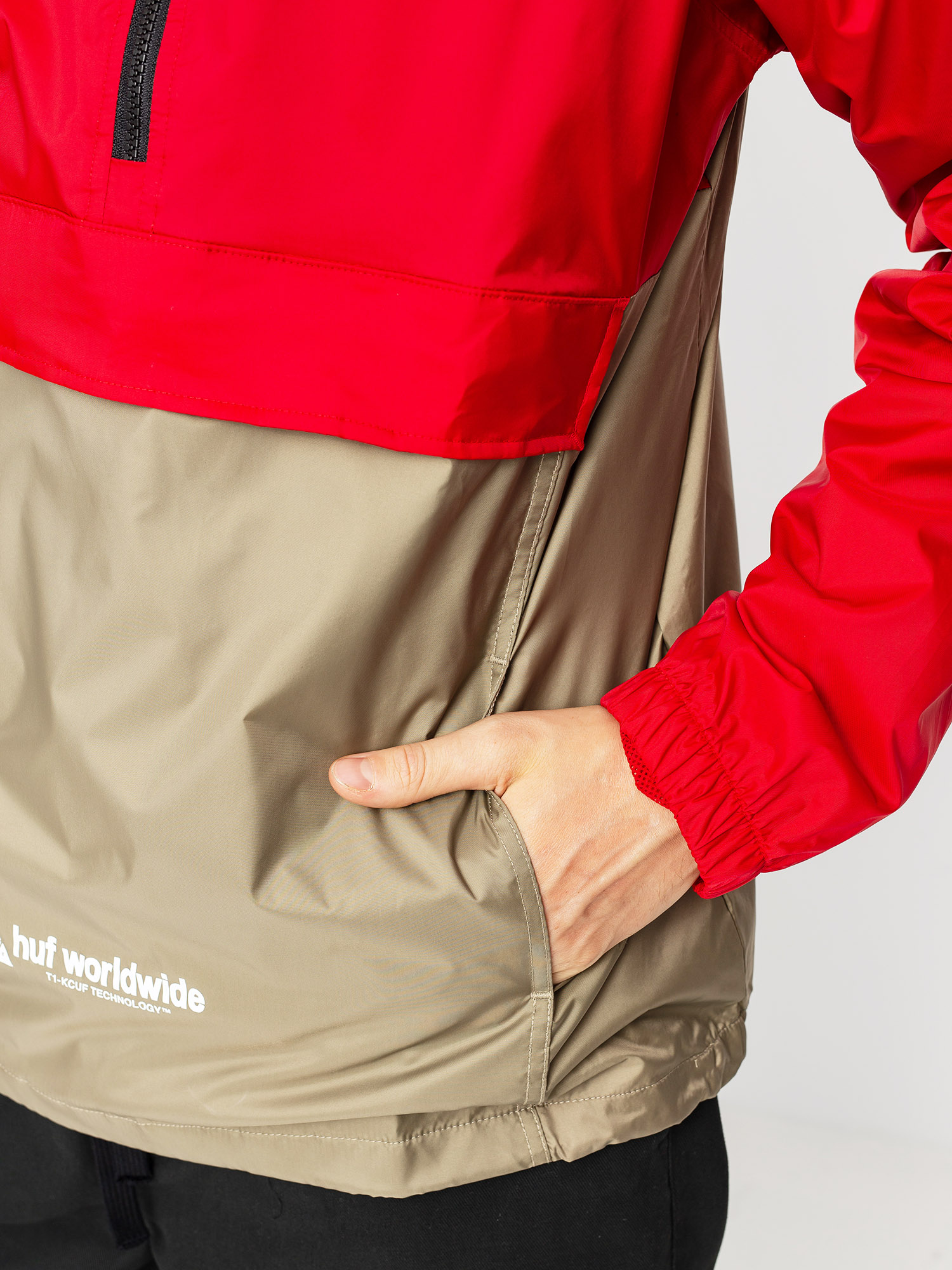 HUF Flags Anorak Jacket (cyber red)