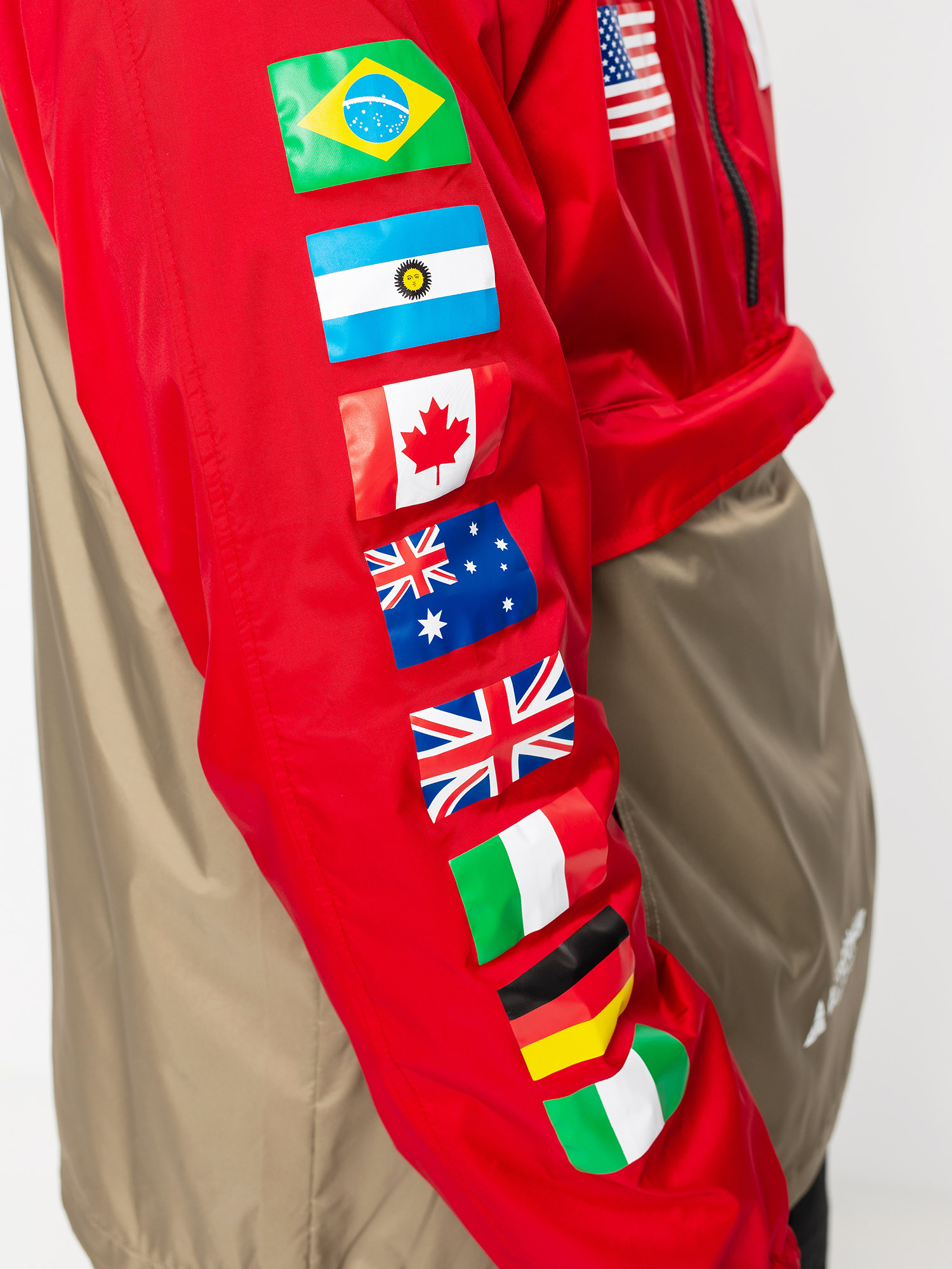 HUF Flags Anorak Jacket (cyber red)
