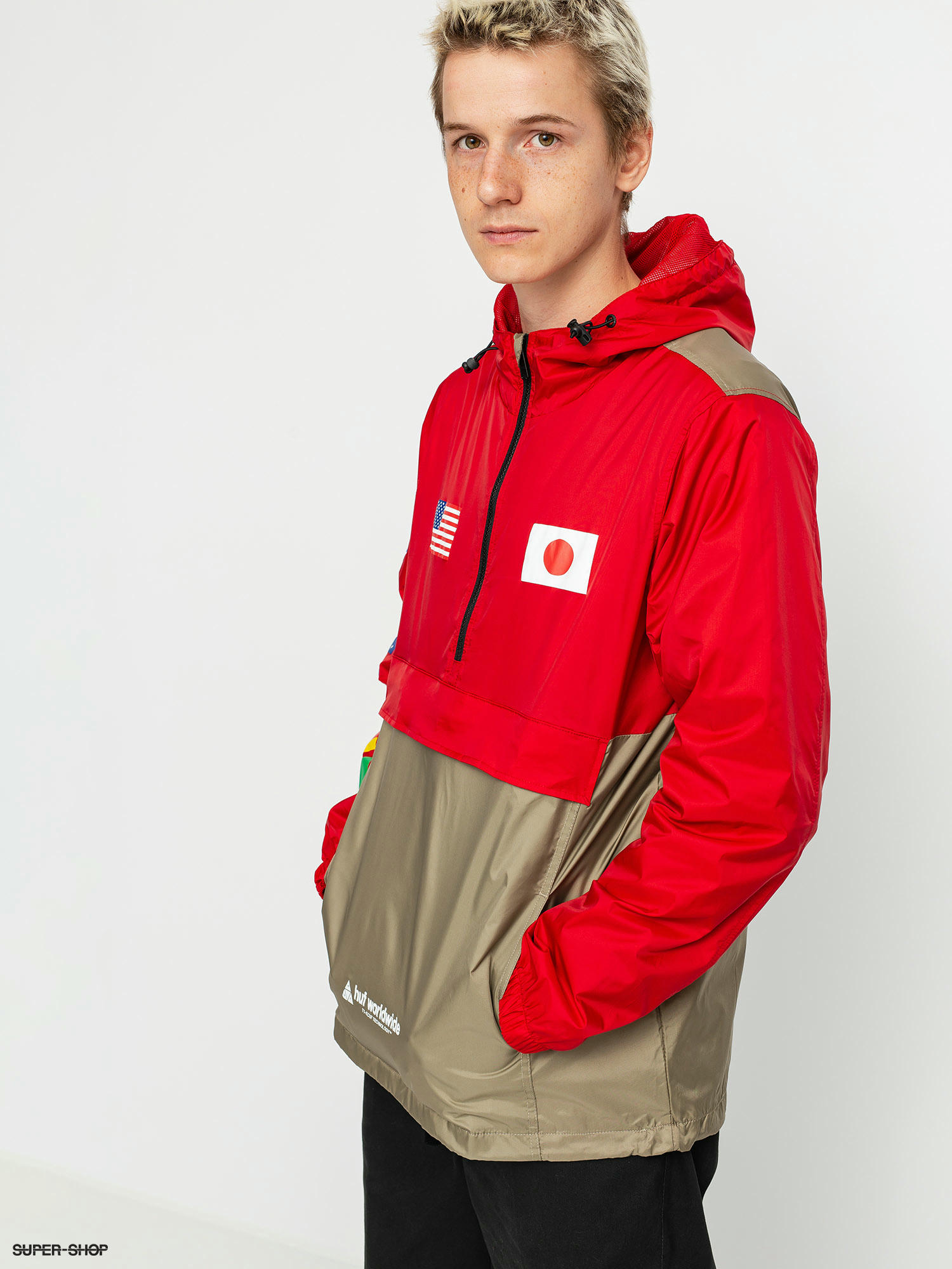 huf worldwide windbreaker flags