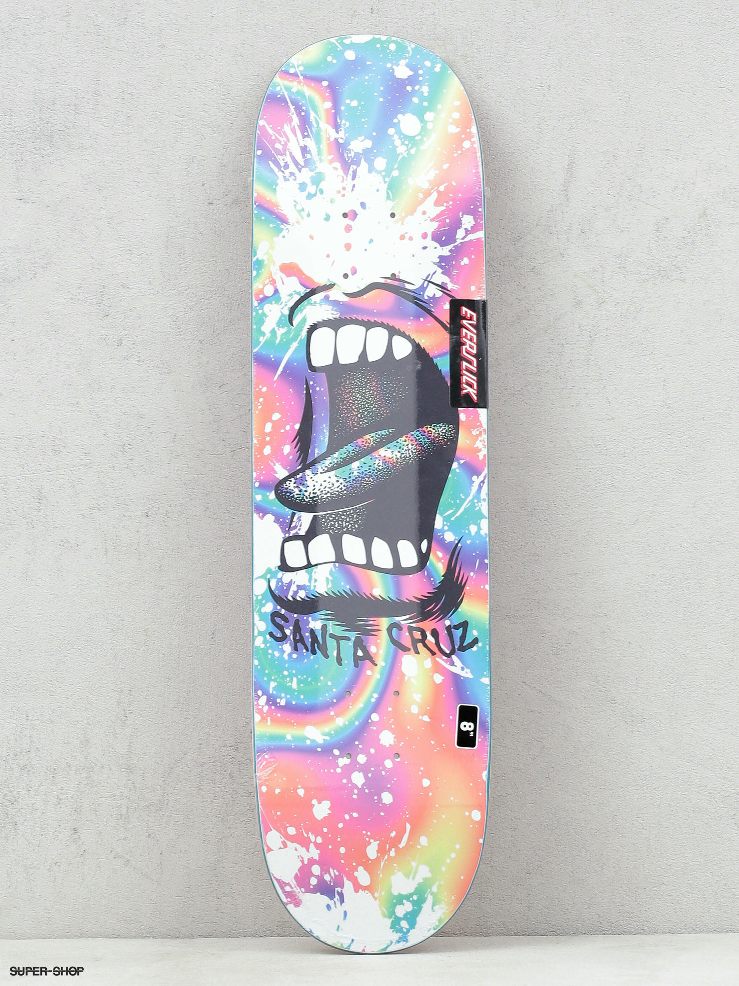 Santa Cruz Big Mouth Splatter Everslick Deck (white/multi)