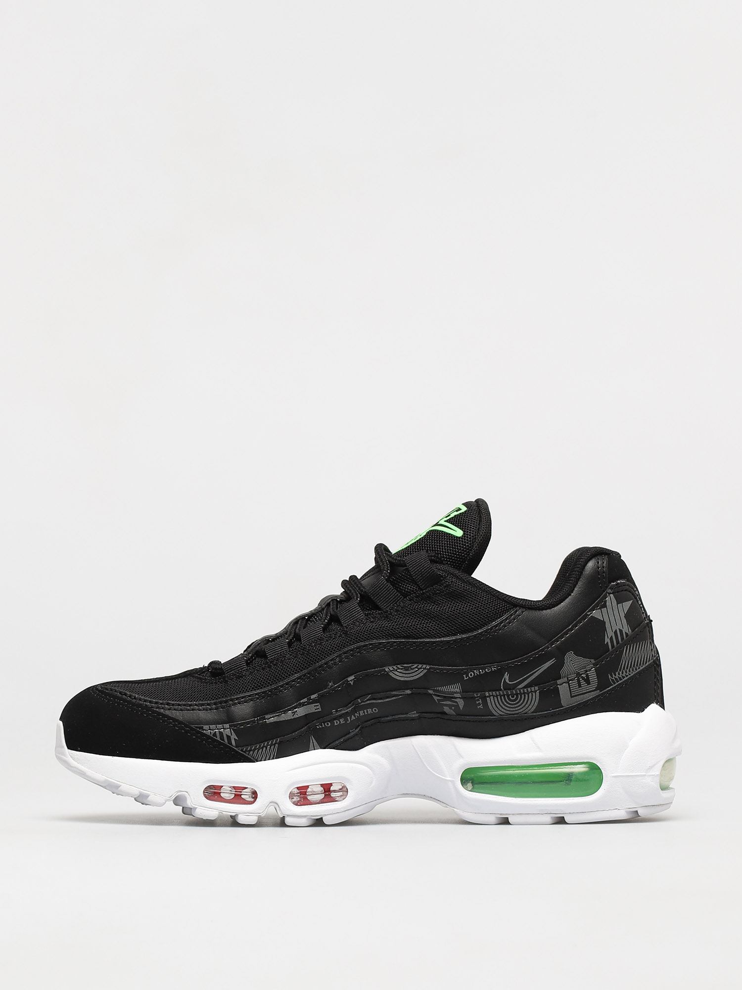 Nike Air Max 95 SE Shoes (black/white green strike flash crimson)