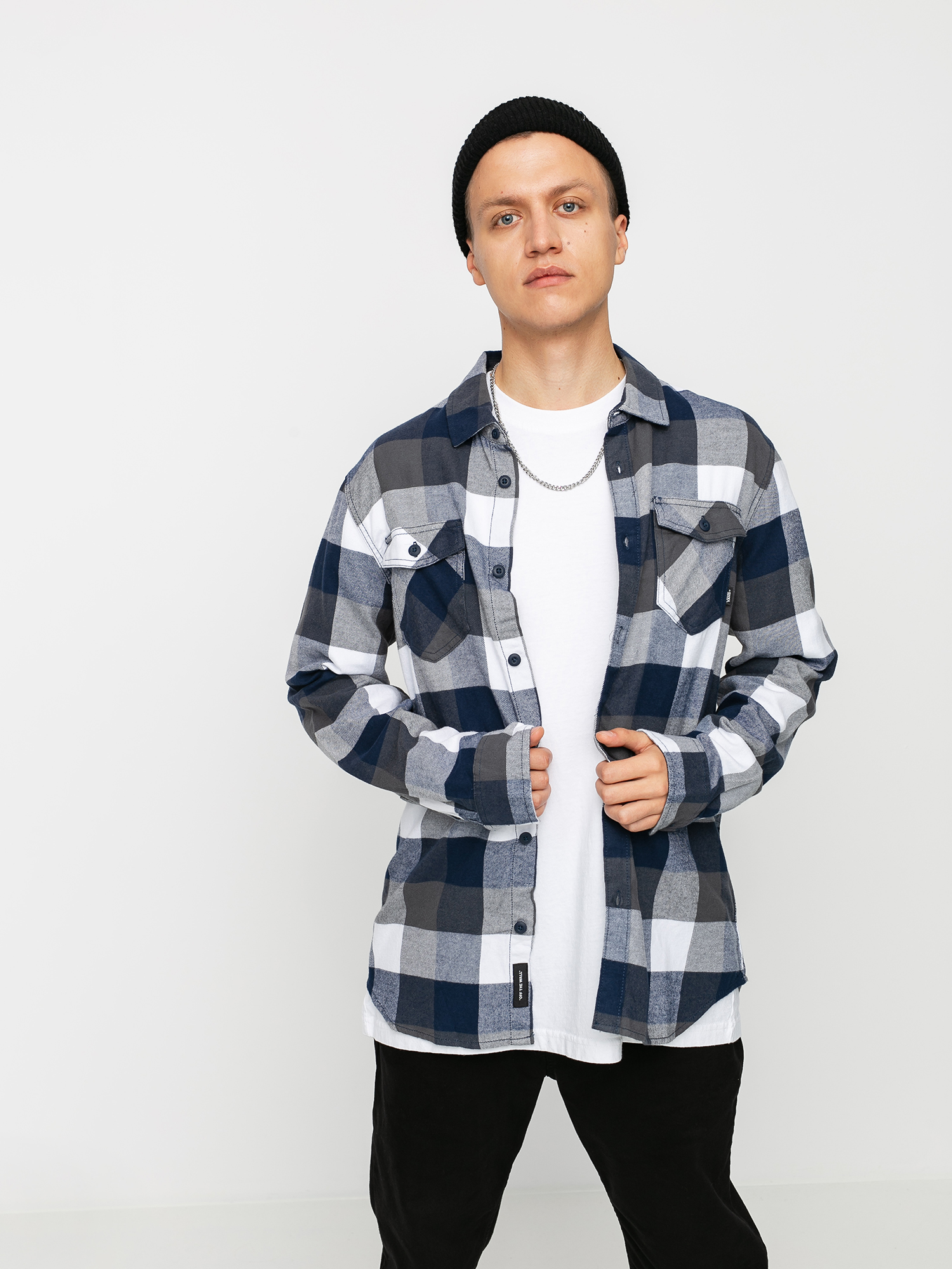 Vans Box Flannel Shirt (white/dress blues)