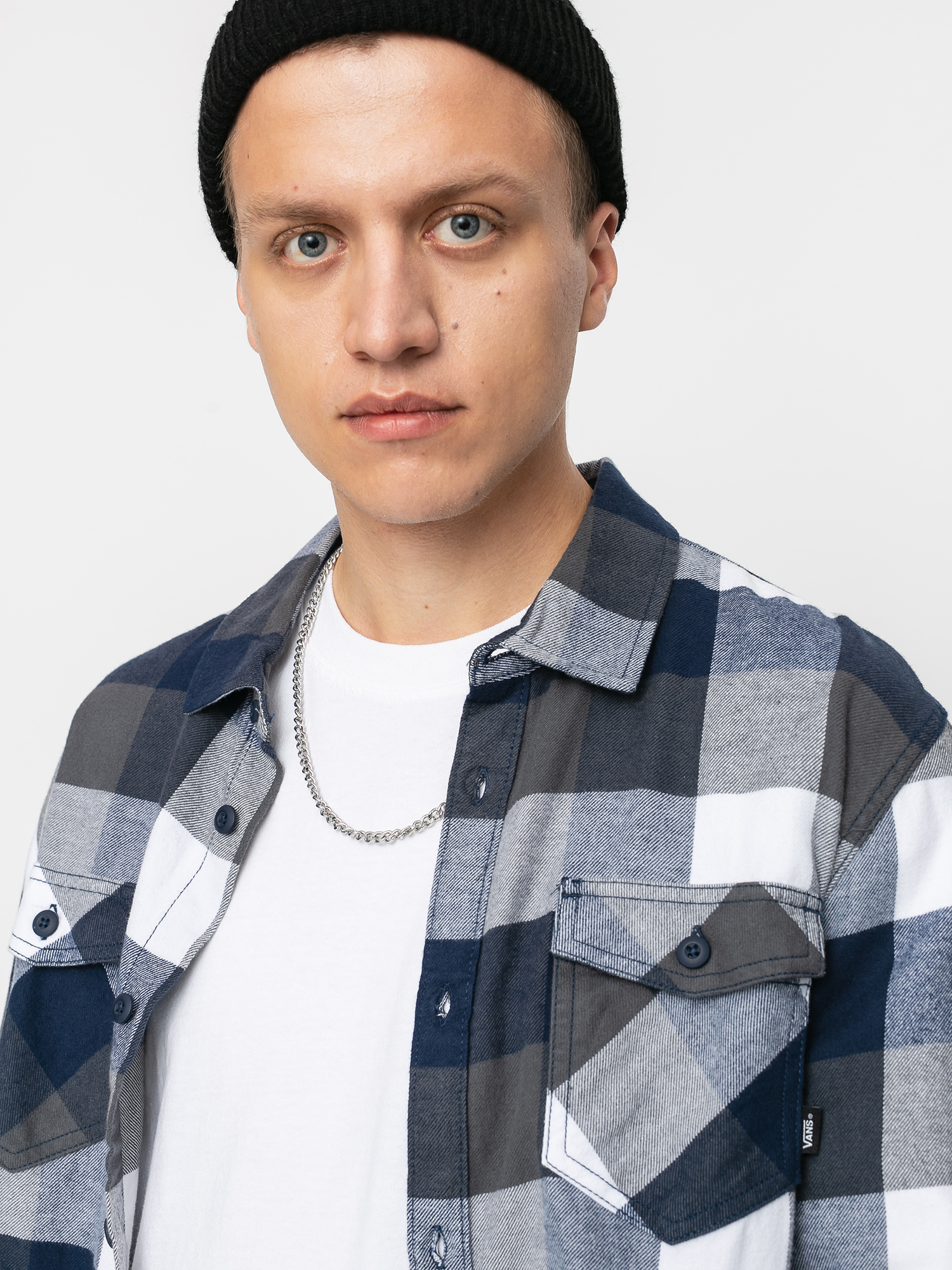 Vans Box Flannel Shirt (white/dress blues)