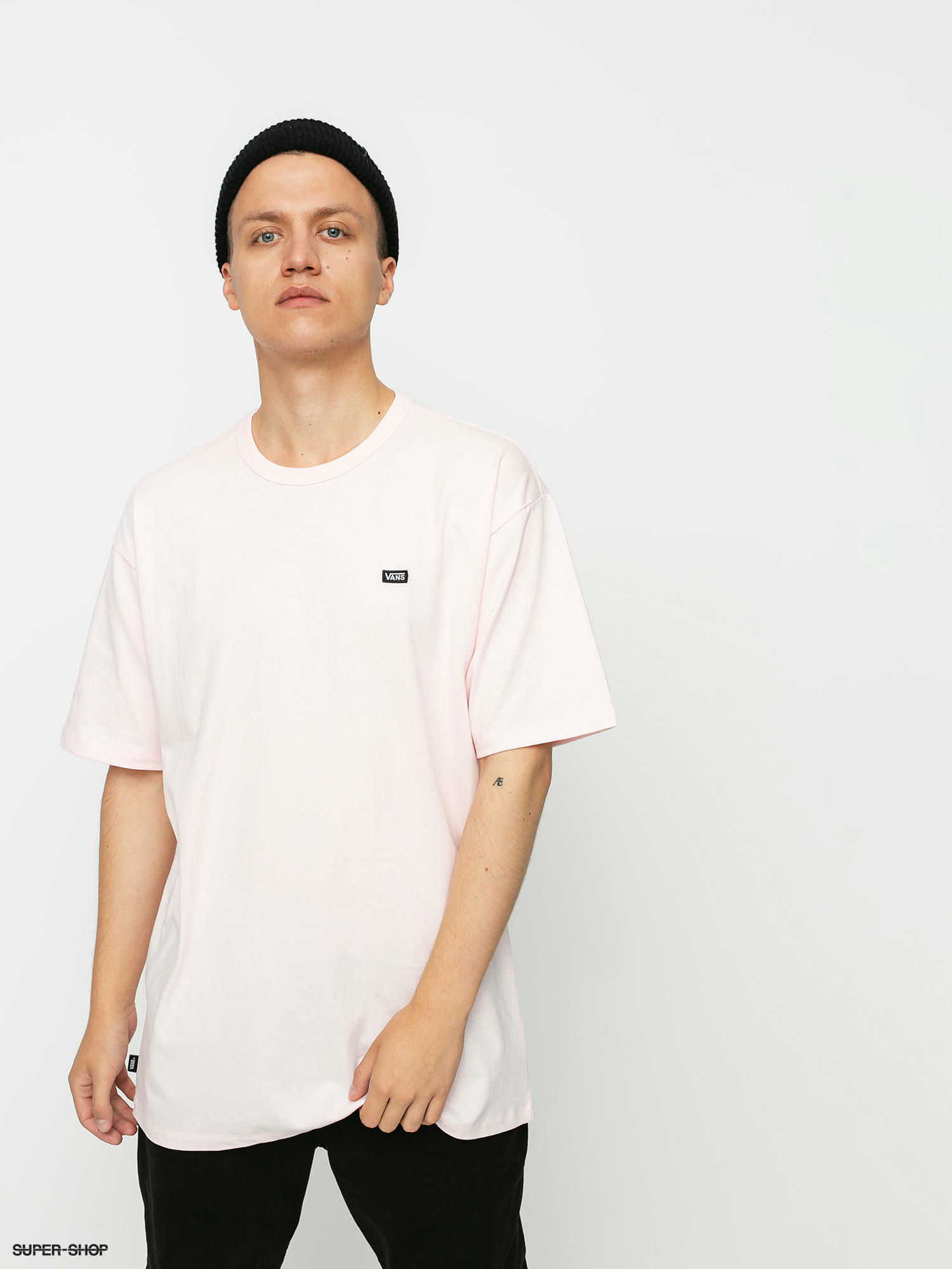 vans pink and white shirt