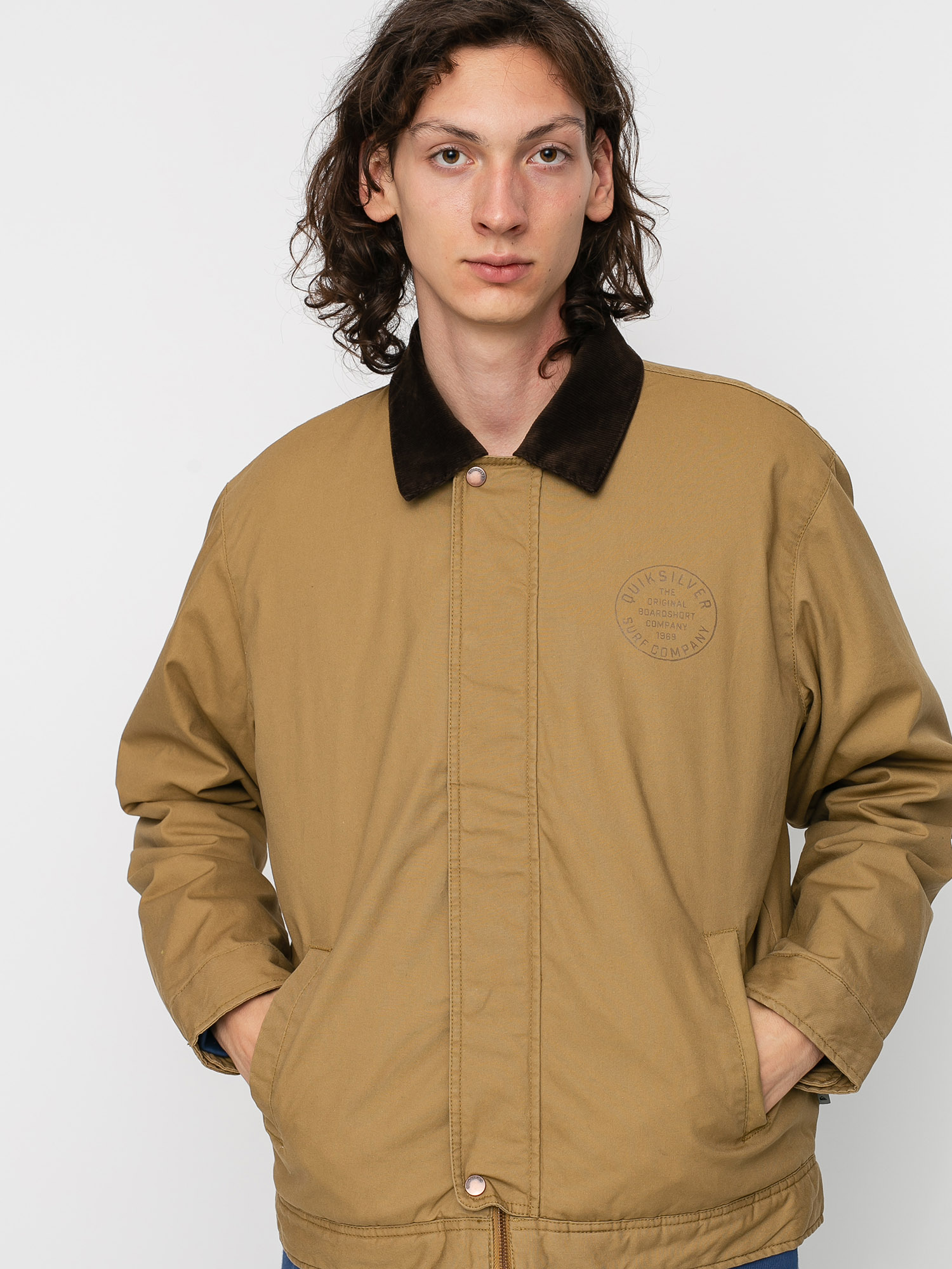 Quiksilver Canvas Cord Collar Jacket (dull gold)