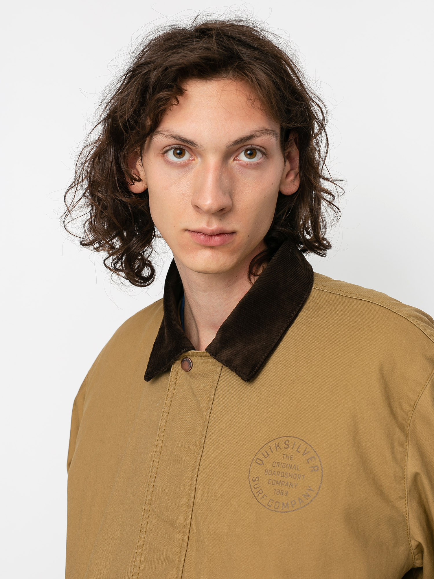 Quiksilver Canvas Cord Collar Jacket (dull gold)