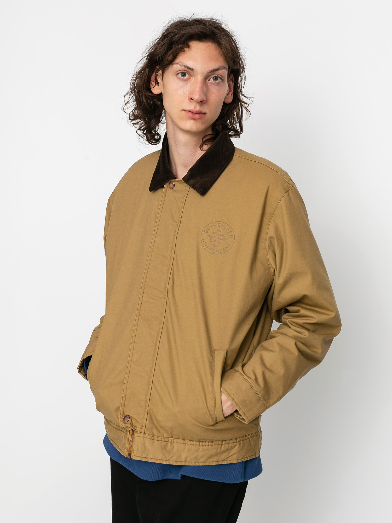 Quiksilver Canvas Cord Collar Jacket (dull gold)