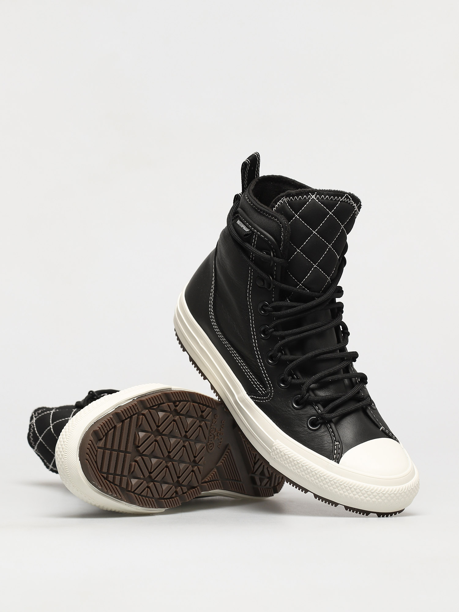 Converse CTAS All Terrain Leather Shoes (black/black/egret)