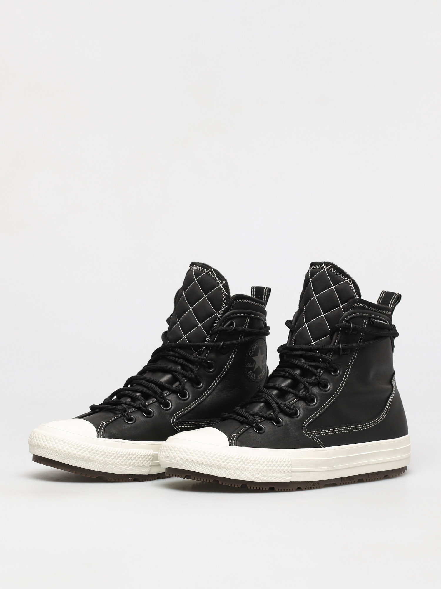 Converse CTAS All Terrain Leather Shoes (black/black/egret)
