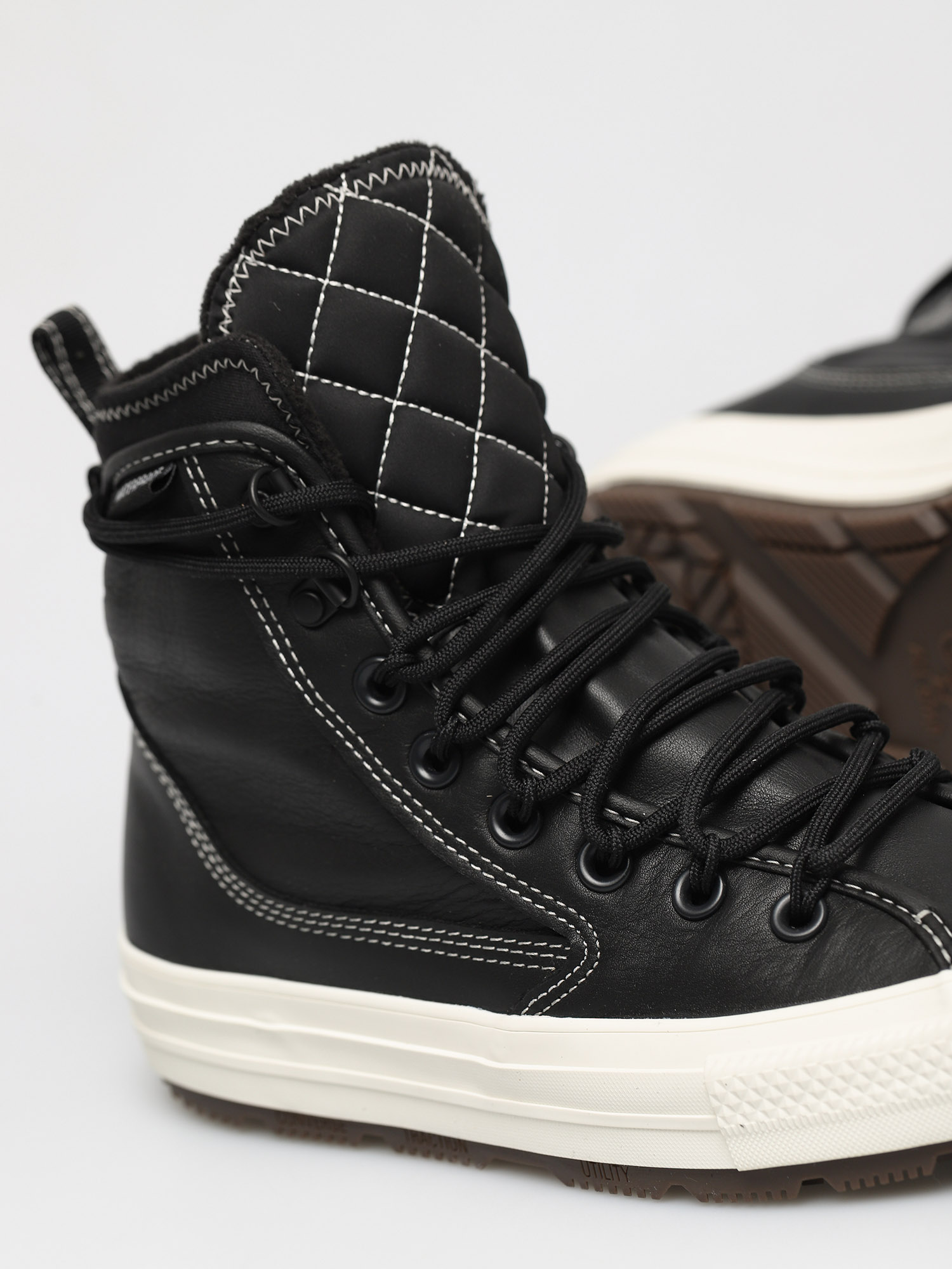 Converse CTAS All Terrain Leather Shoes (black/black/egret)