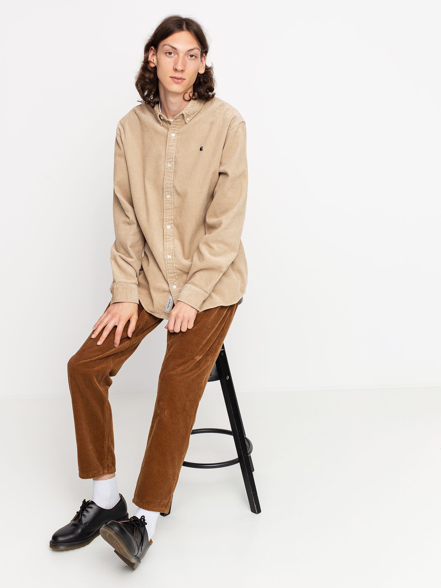 Carhartt WIP Madison Cord Shirt (wall/black)