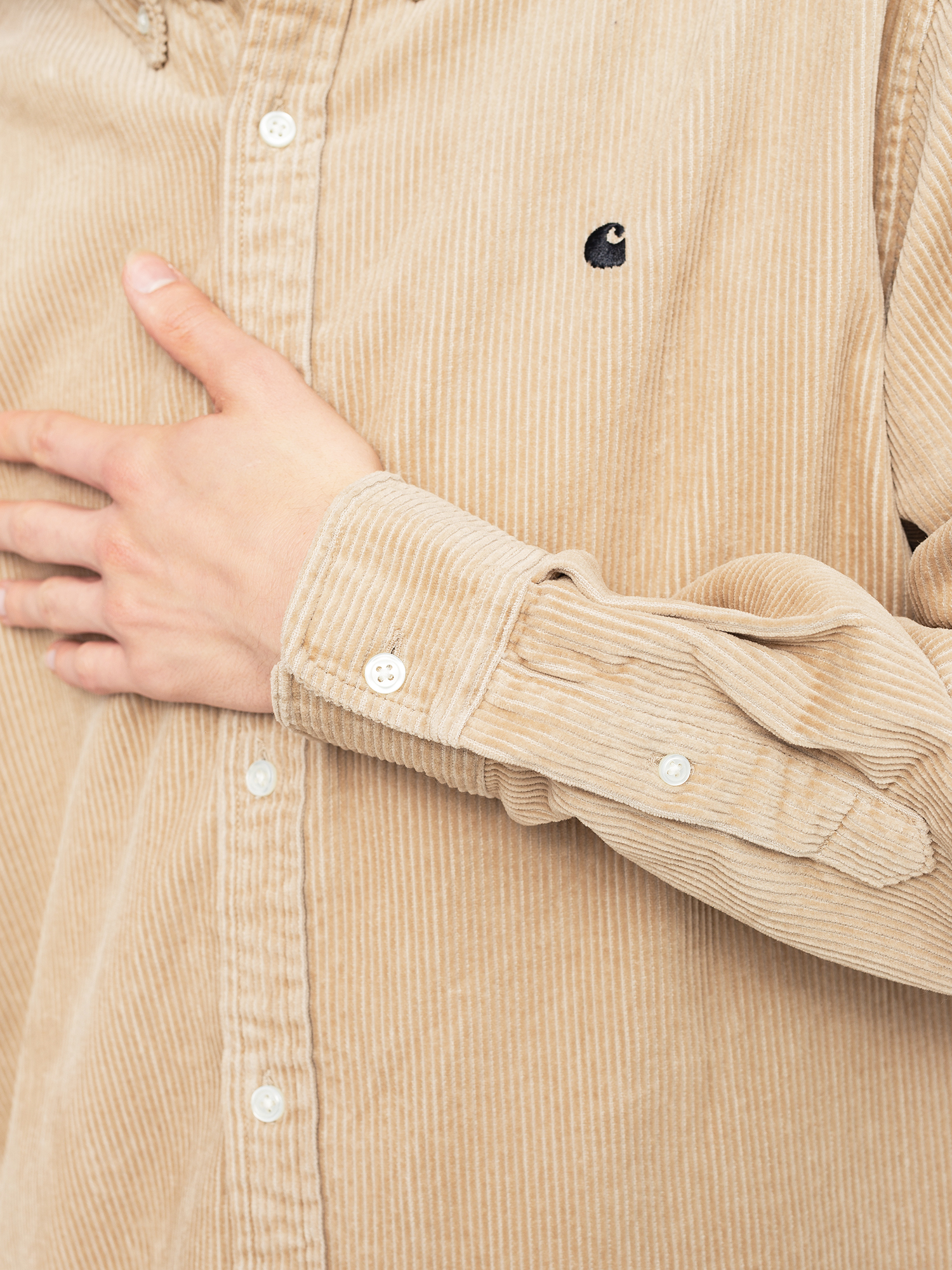 Carhartt WIP Madison Cord Shirt (wall/black)