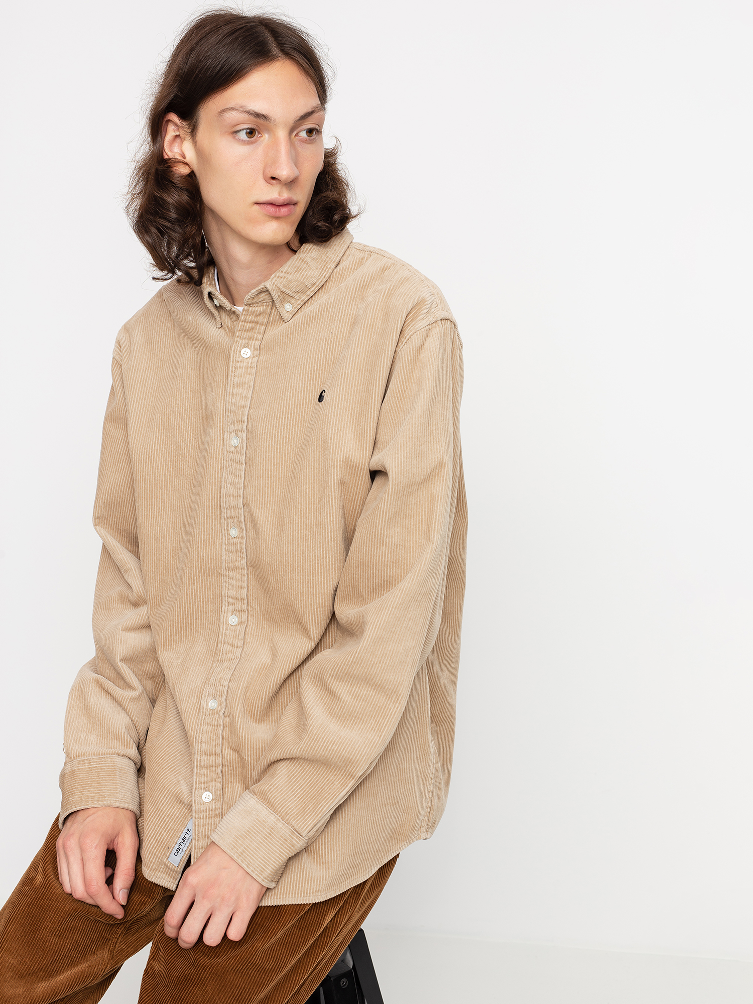 Carhartt WIP Madison Cord Shirt (wall/black)