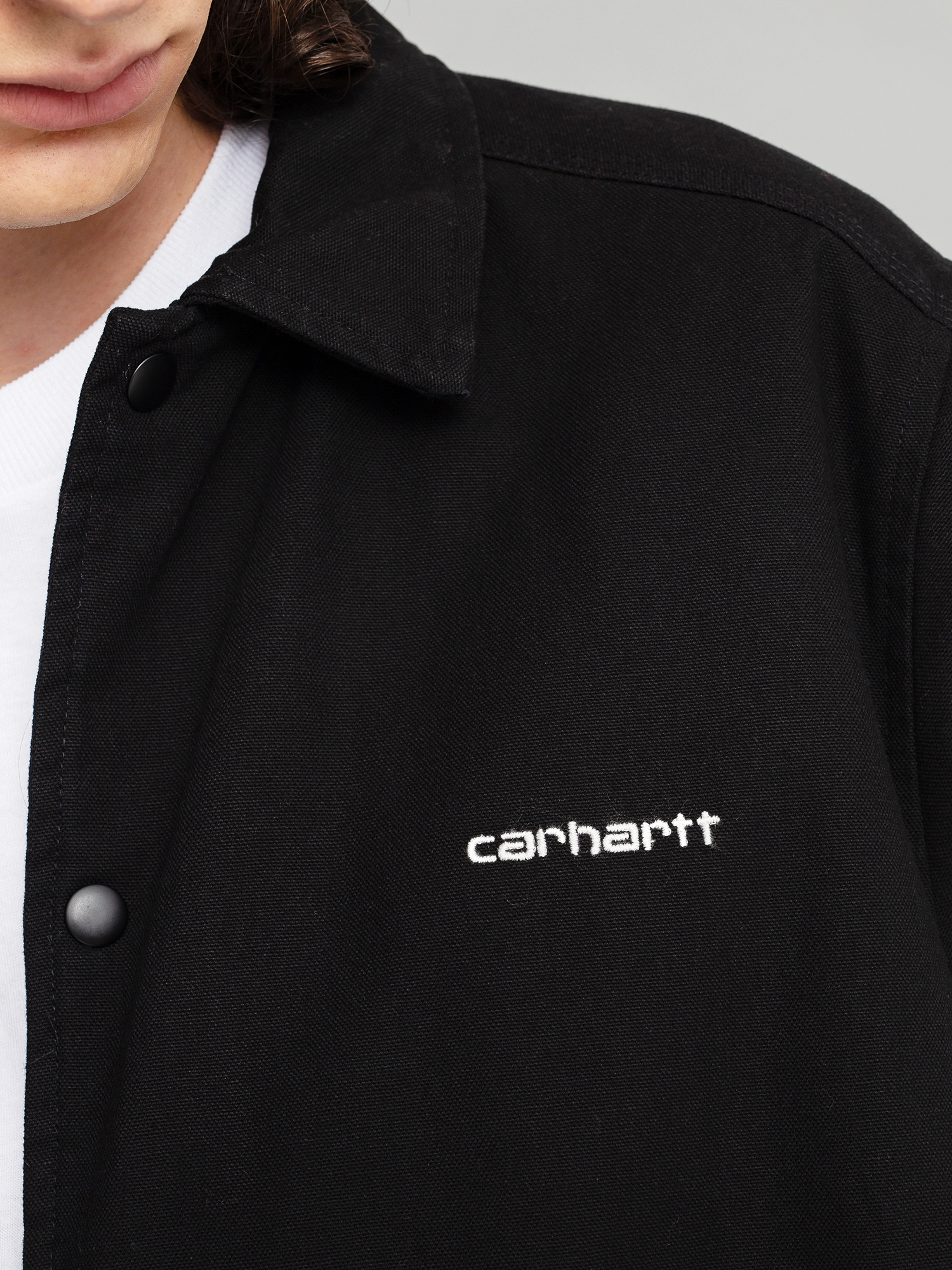Carhartt WIP Canvas Coach Jacket (black/white)