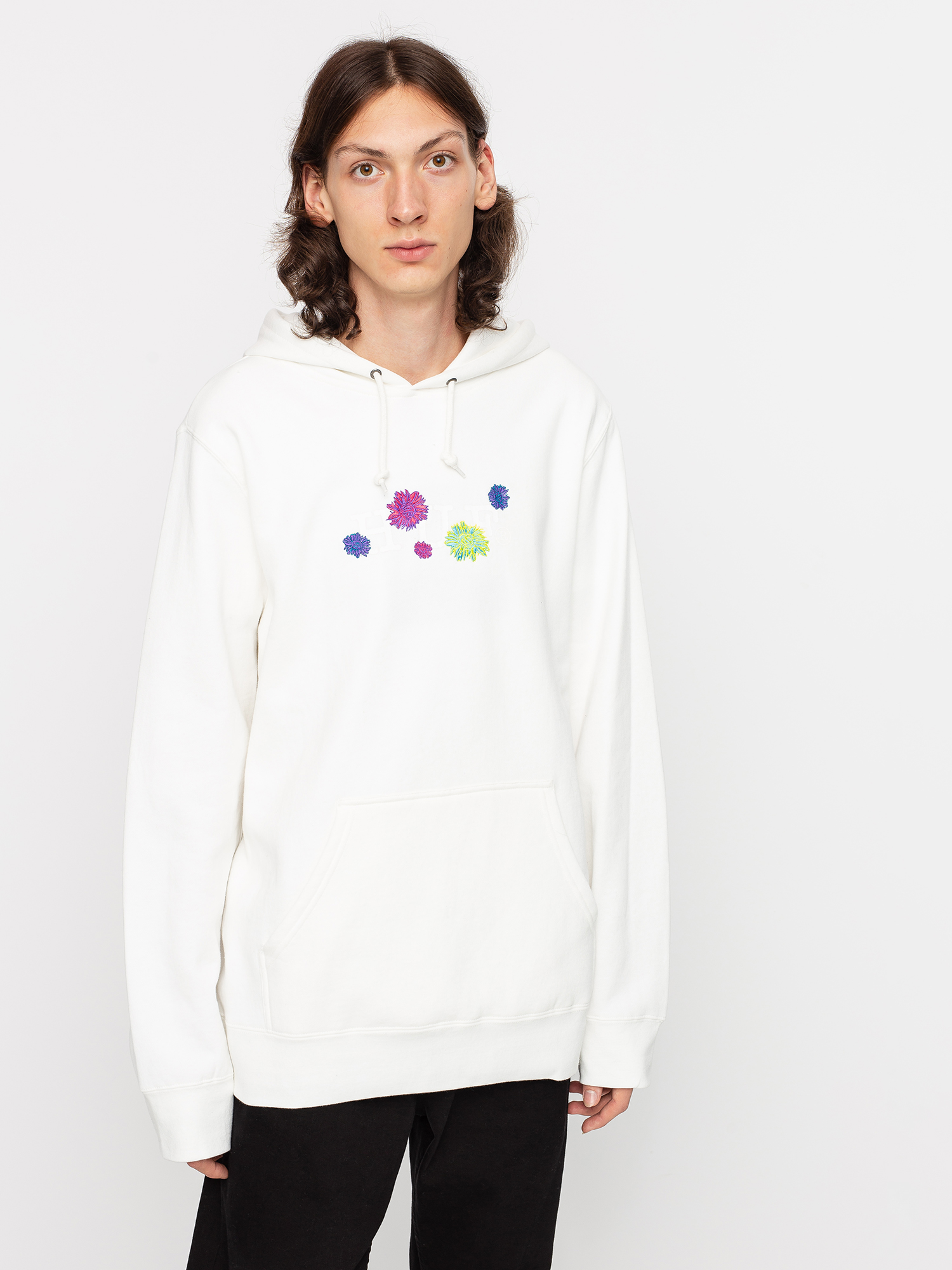 HUF Psycho Daisies HD Sweatshirt white (unbleached)