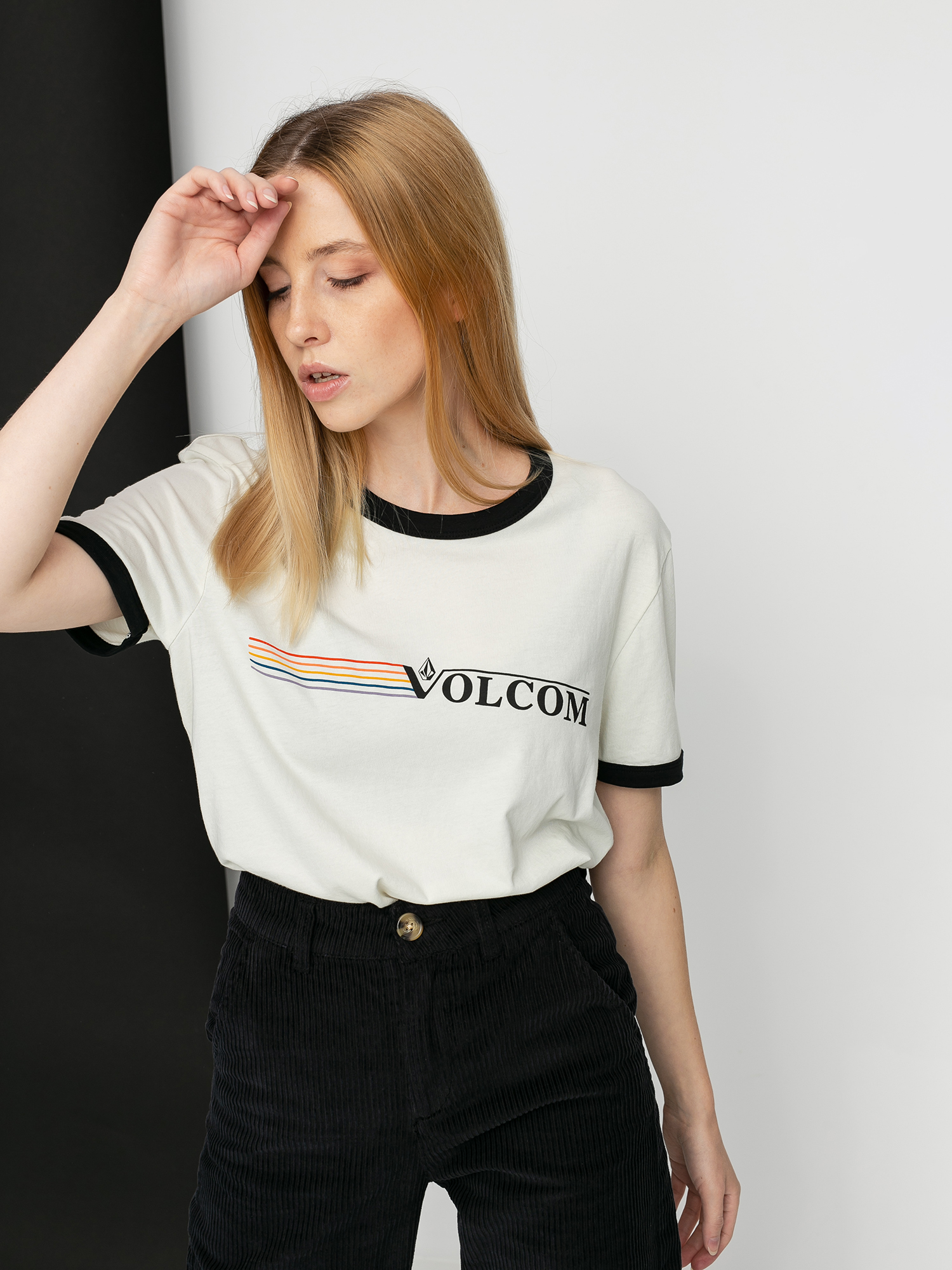 Volcom Truly Ringer T-shirt Wmn (mist)