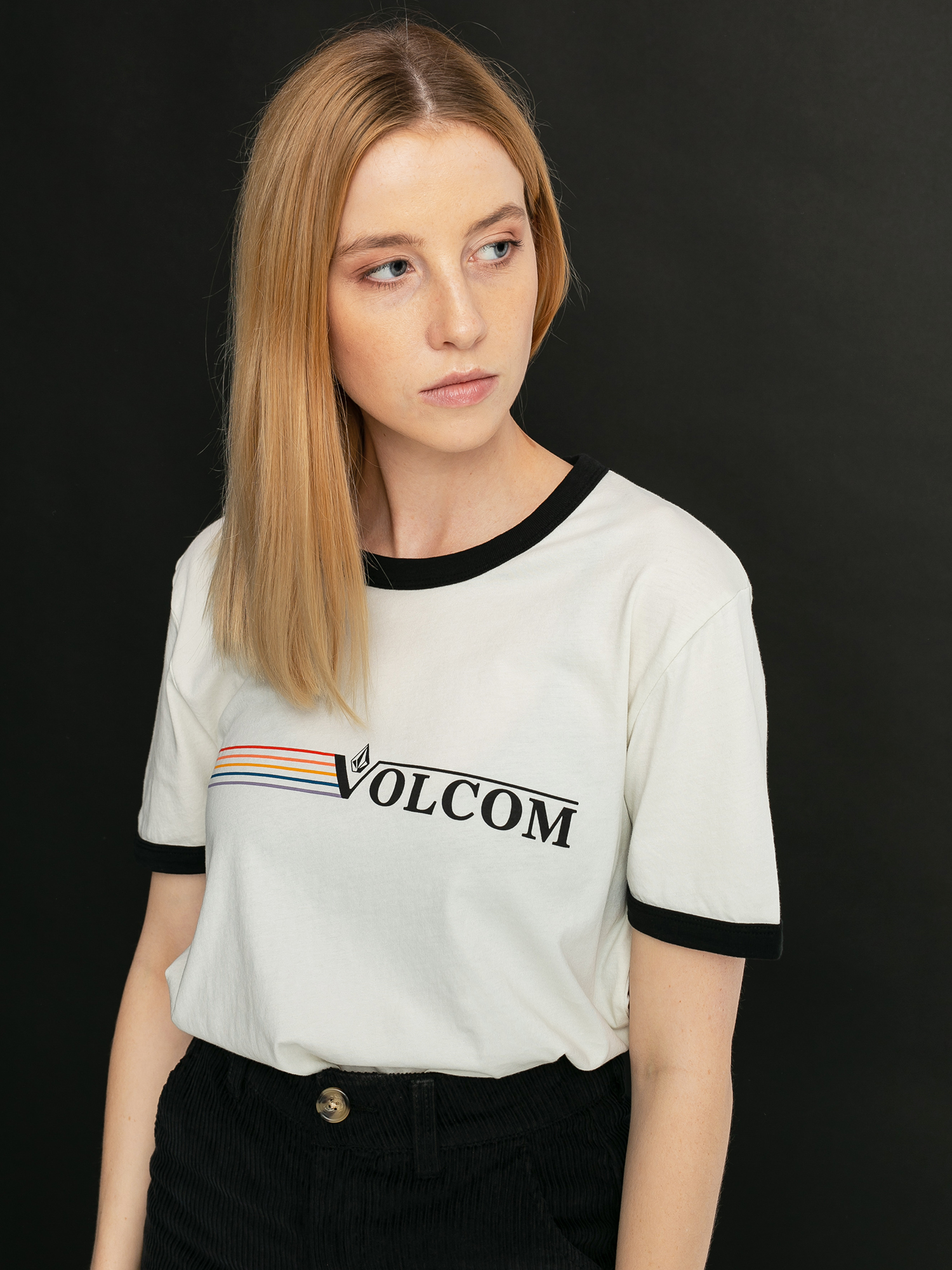 Volcom Truly Ringer T-shirt Wmn (mist)