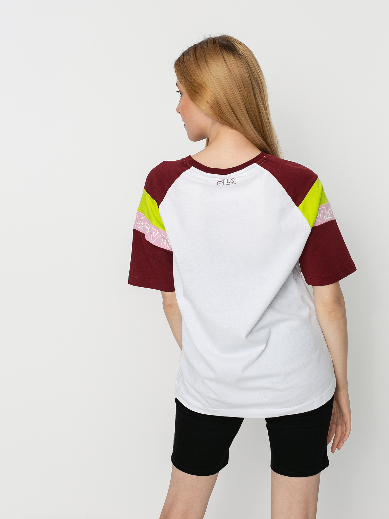 Fila Lolita T-shirt Wmn (bright white/cabernet/acid lime/lilac sachet)