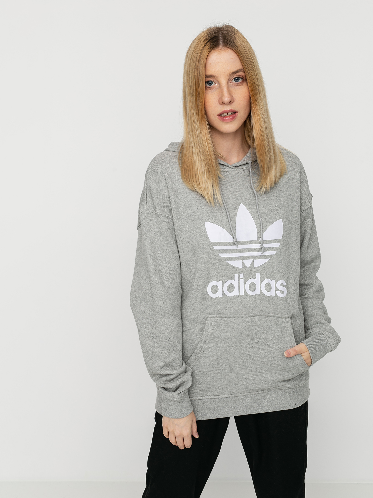 adidas Originals Trf HD Hoodie Wmn grey mgreyh white