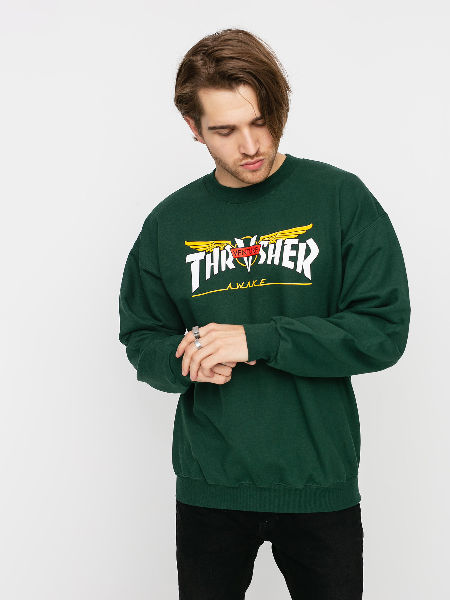 Thrasher Venture Collab Sweatshirt green