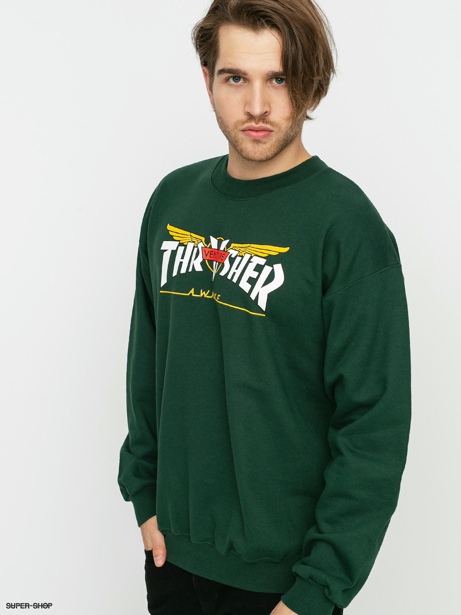 Thrasher Venture Collab Sweatshirt green